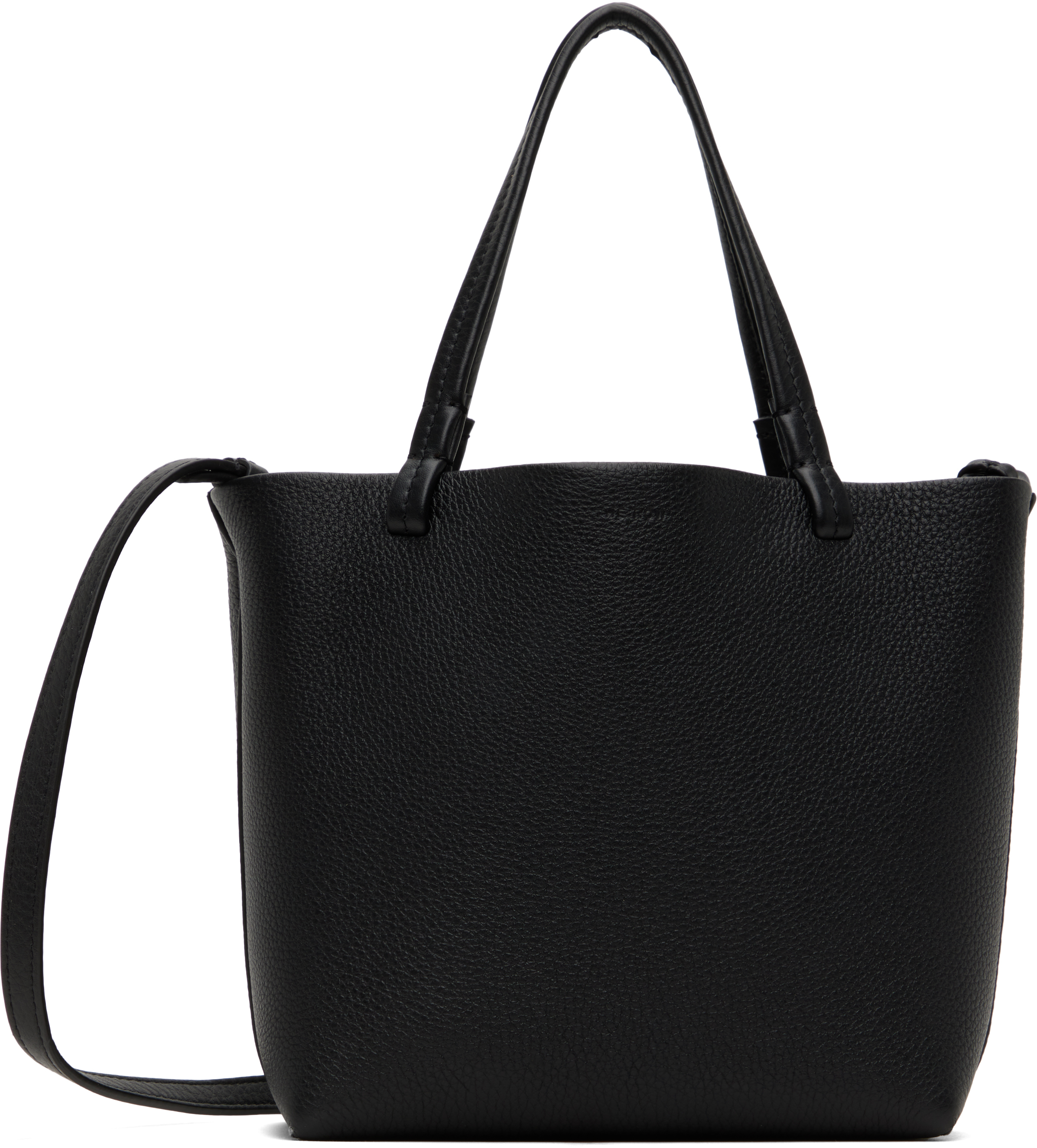 The Row Black Small Park Tote In Blkp Black Pl