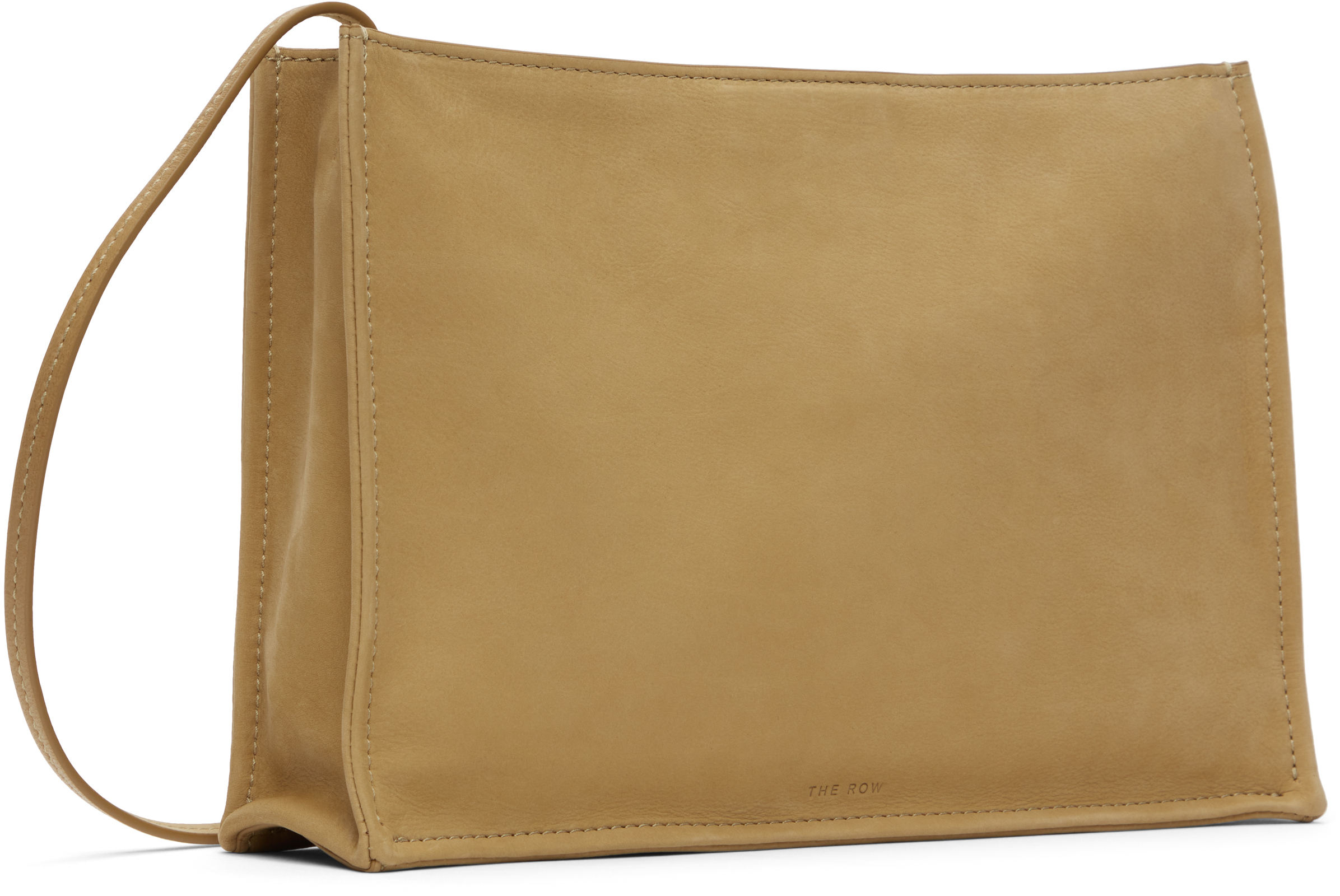 Shop The Row Tan Large To Go Crossbody Bag In Mstrs Mustard Ans