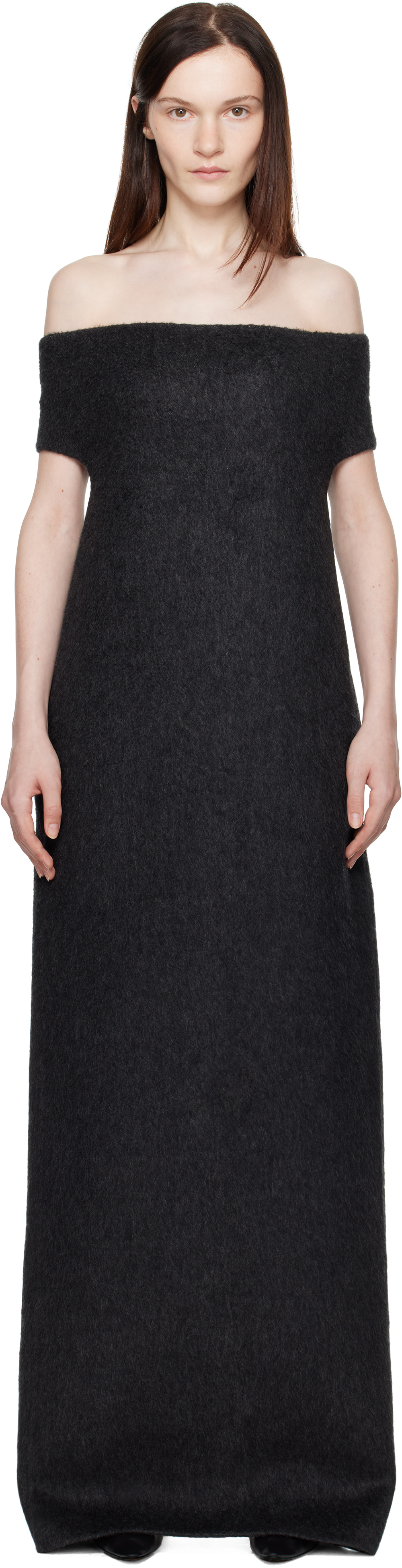 【関税込み】The Row ブラック Reeta マキシドレス Black Reeta Maxi Dress by The Row on Sale