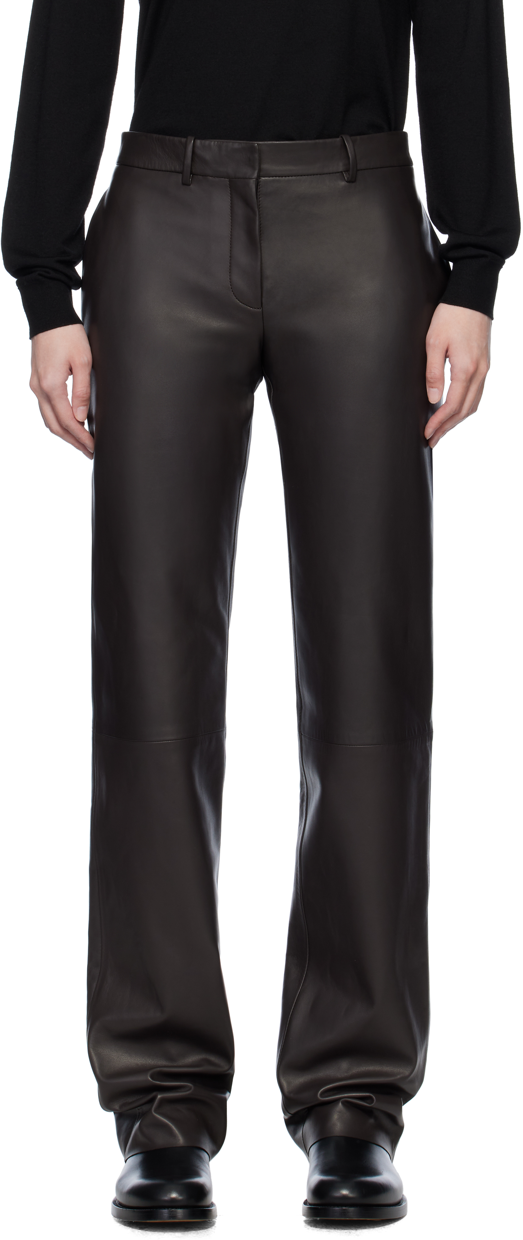 Brown Selviese Leather Pants