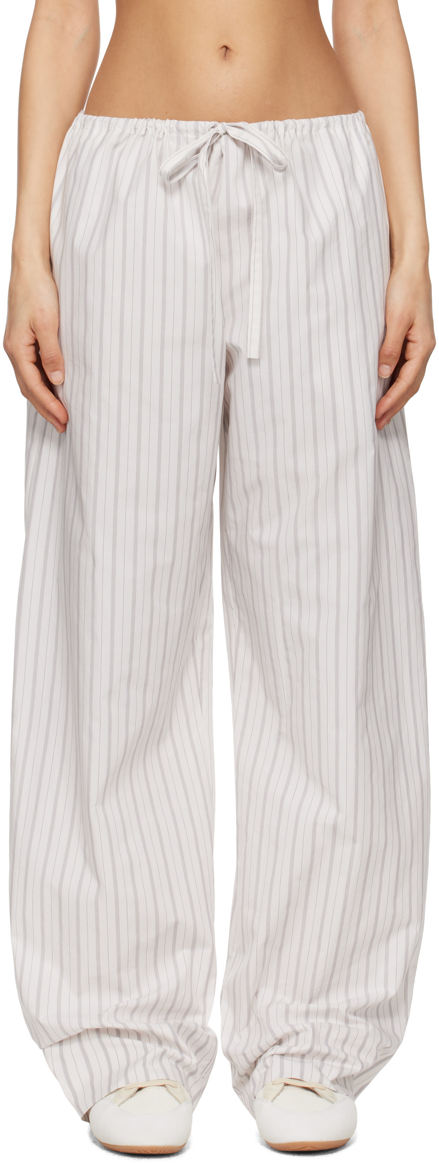 White 
Gray Hypnosta Trousers