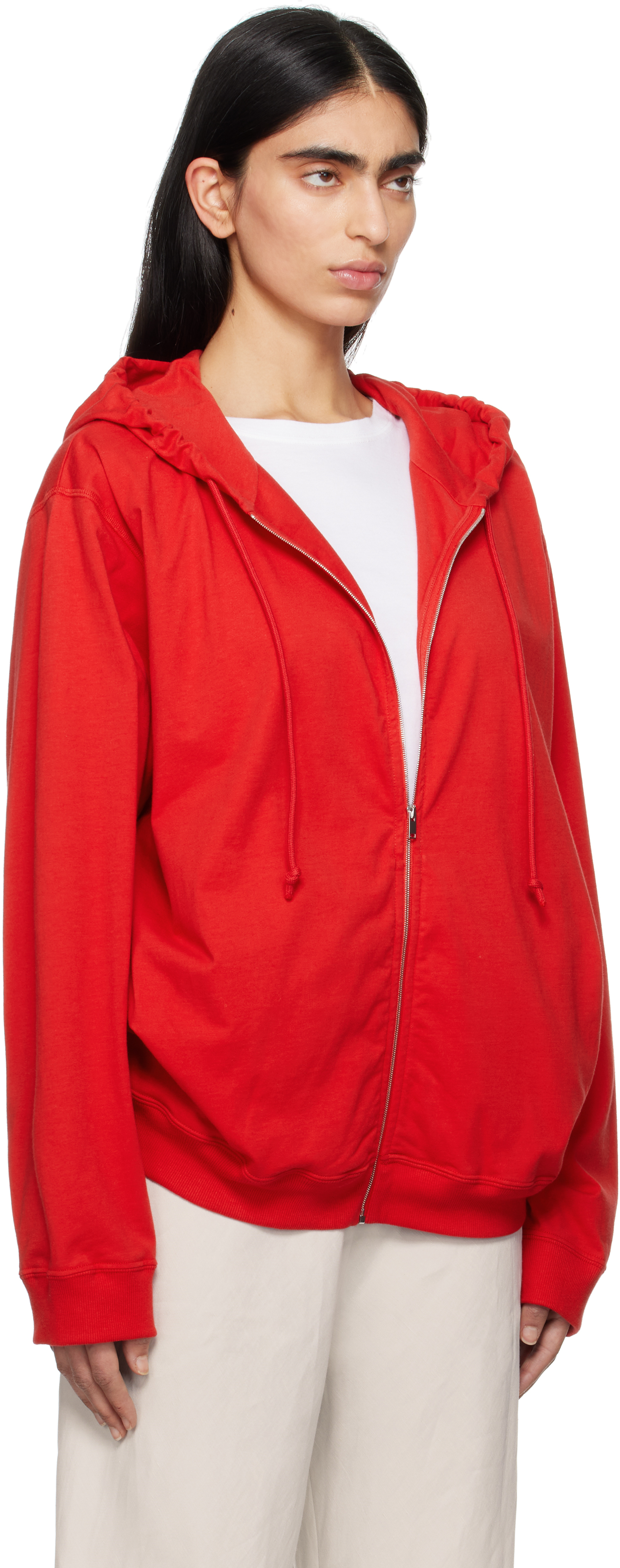 The Row Kapuzenjacke Rosy Aus Baumwoll-jersey In Toa Tomato Red
