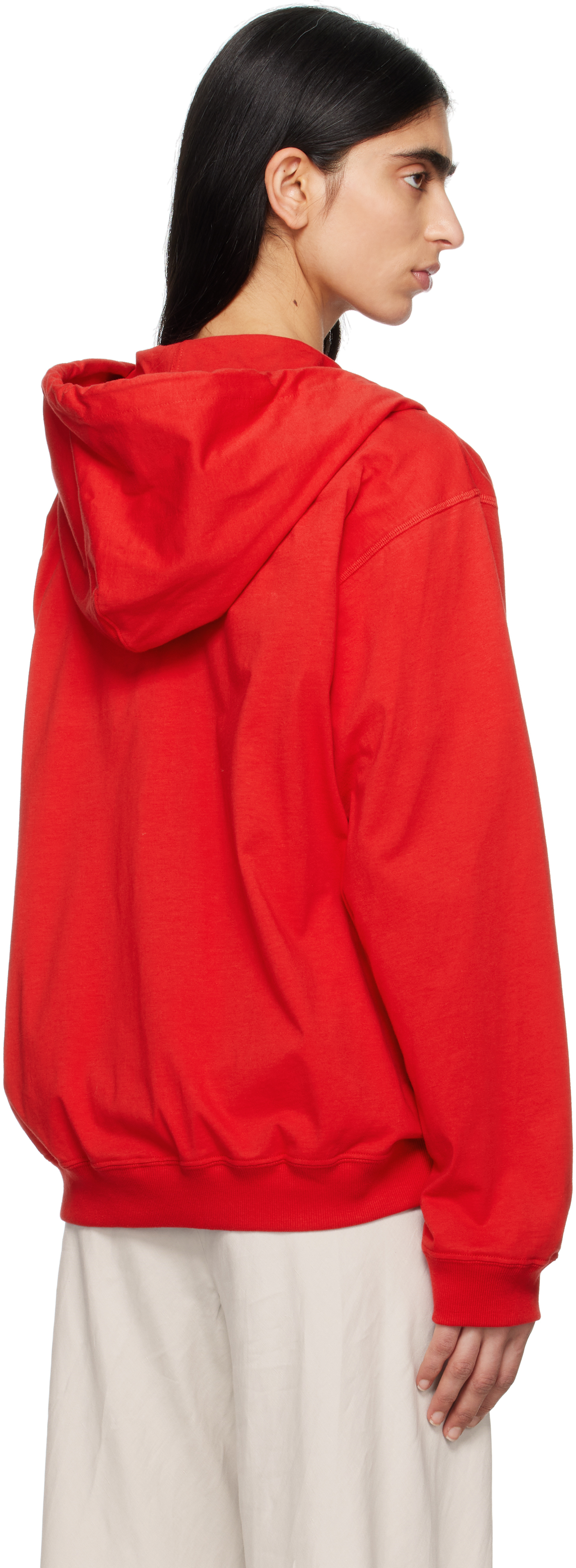 The Row Kapuzenjacke Rosy Aus Baumwoll-jersey In Toa Tomato Red