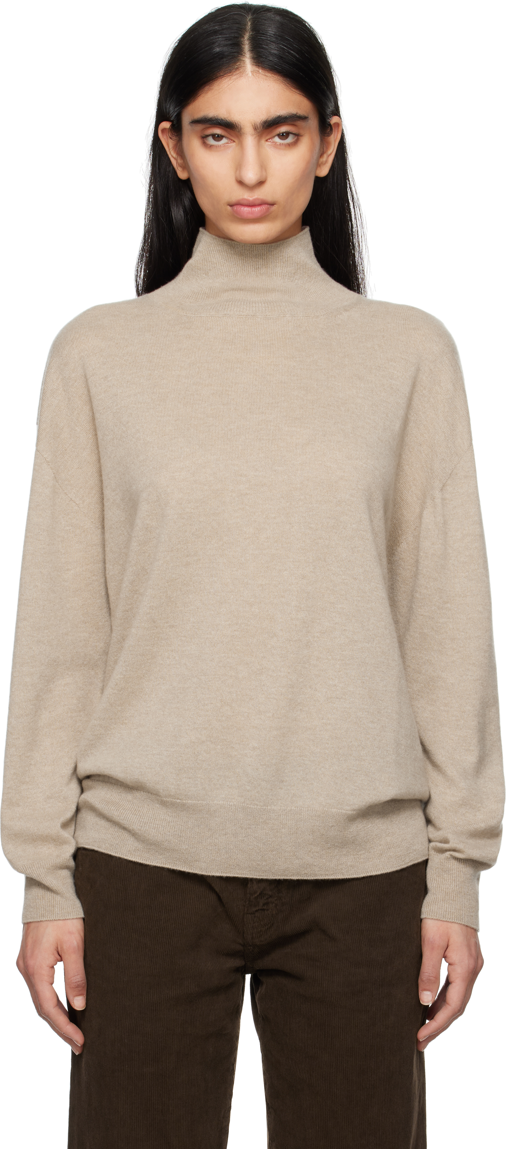 Beige Jabari Turtleneck