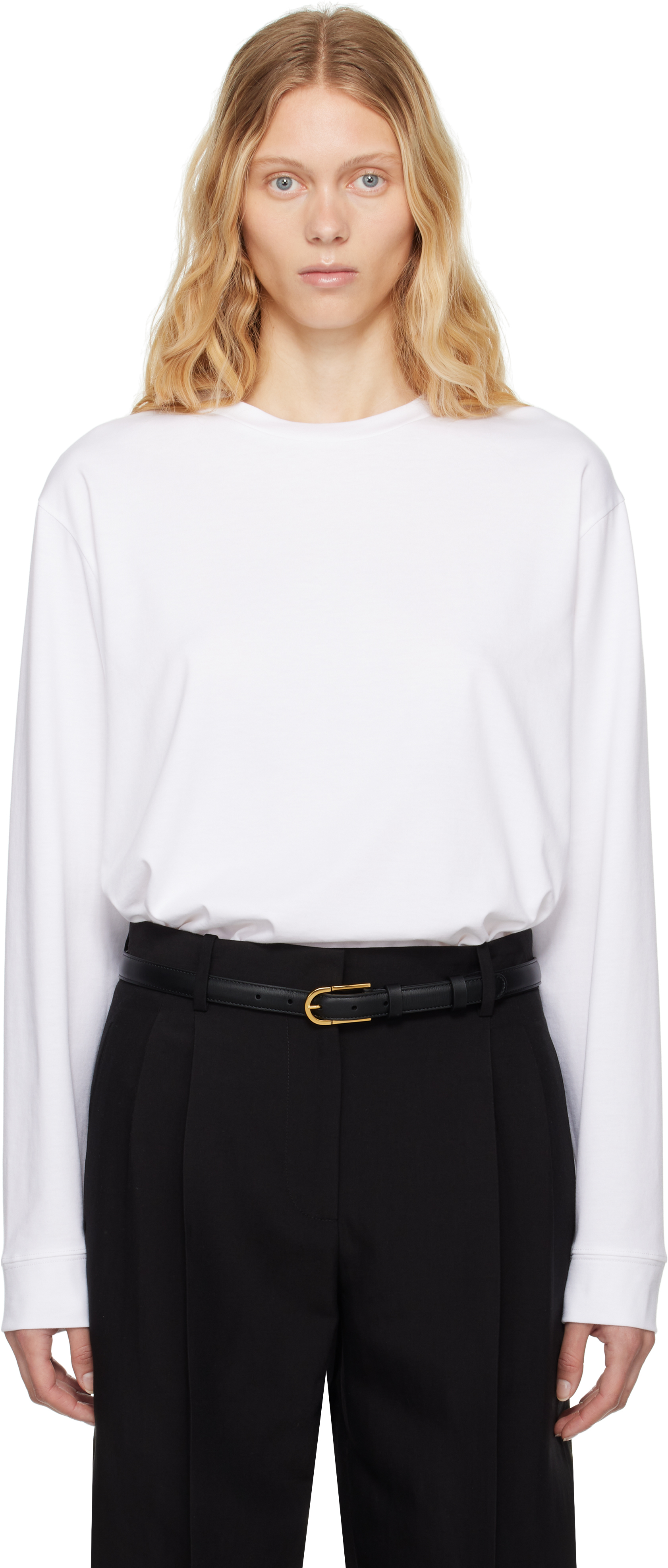 【関税込み】The Row ホワイト Ciles R Tシャツ The Row: White Ciles R T-shirt | SSENSE 日本