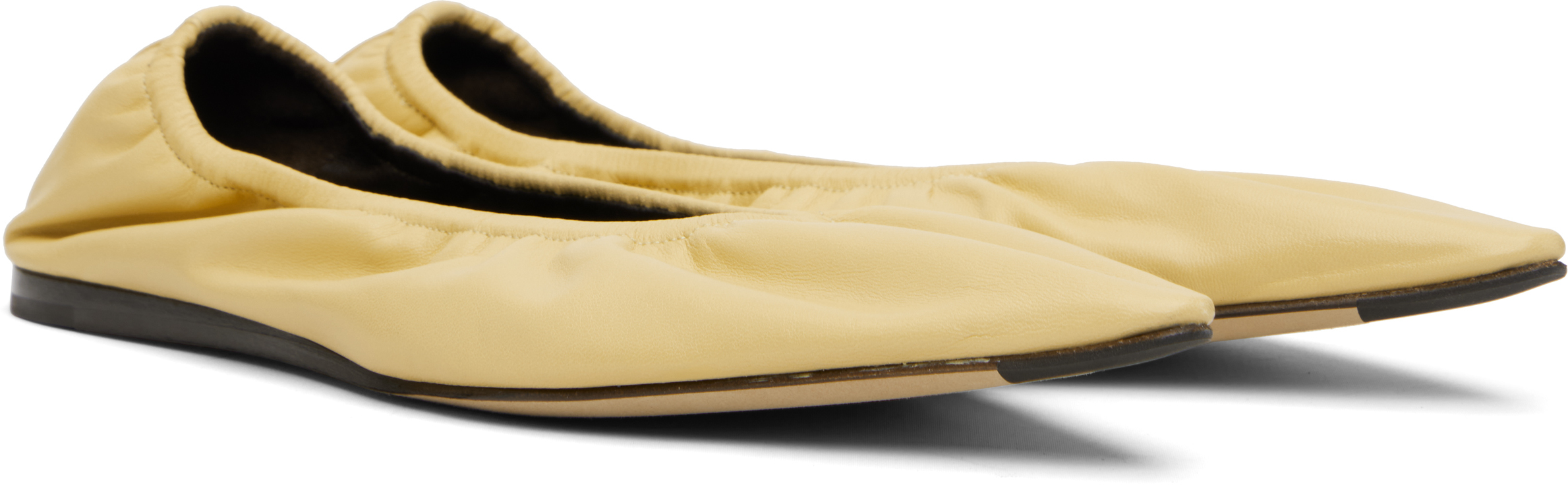 The Row Yellow Liisa Ballerina Flats