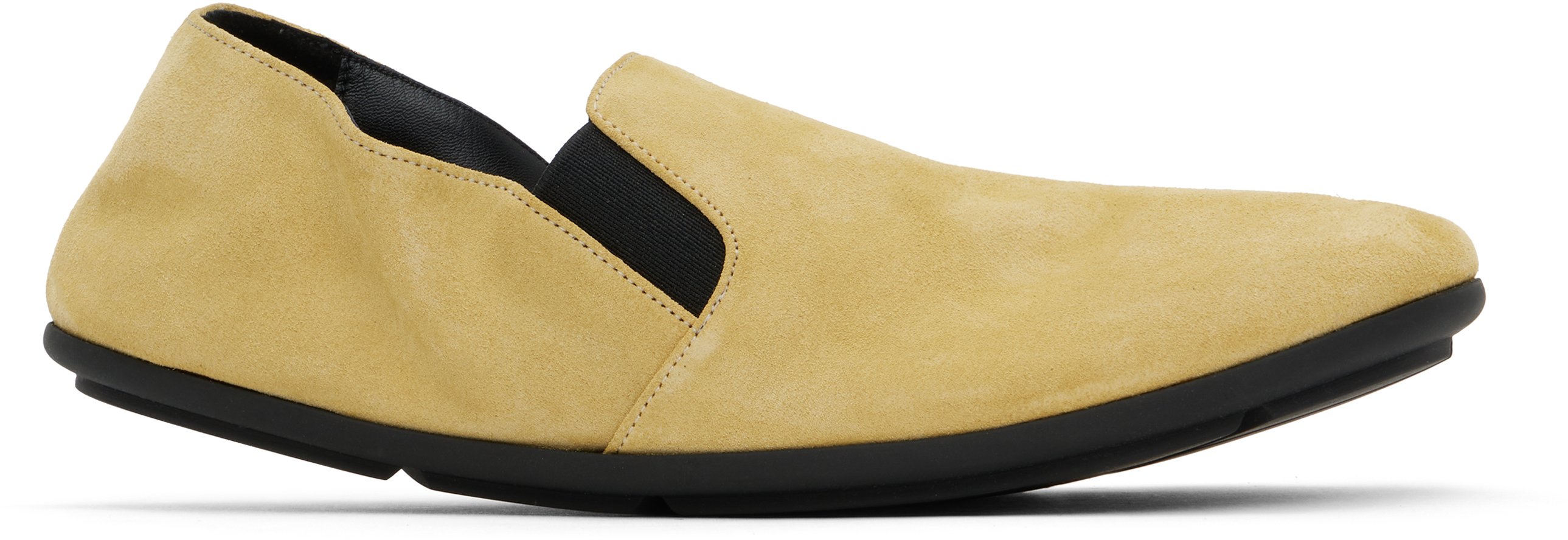 【関税込み】The Row イエロー Vincit フラットシューズ Vincit Slip On Shoe Yellow in Leather – The Row