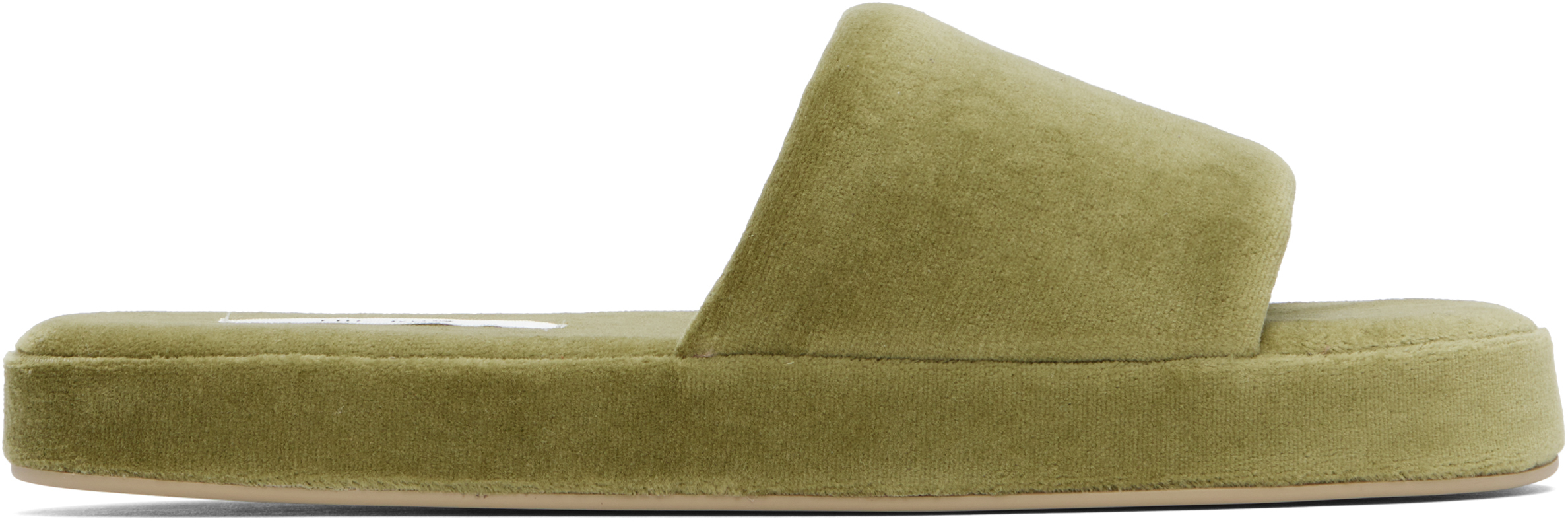【関税込み】The Row カーキ Pillow サンダル The Row: カーキ Pillow サンダル | SSENSE 日本