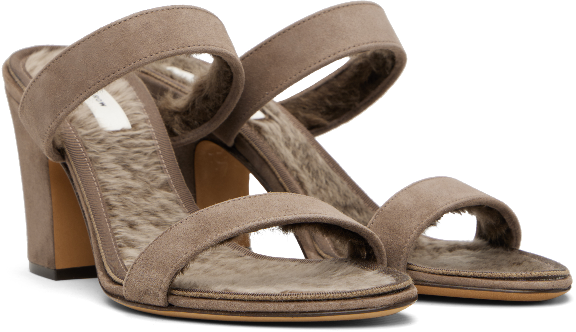 The Row Taupe Anwar Strap Heeled Sandals In Ltbr Light Brown