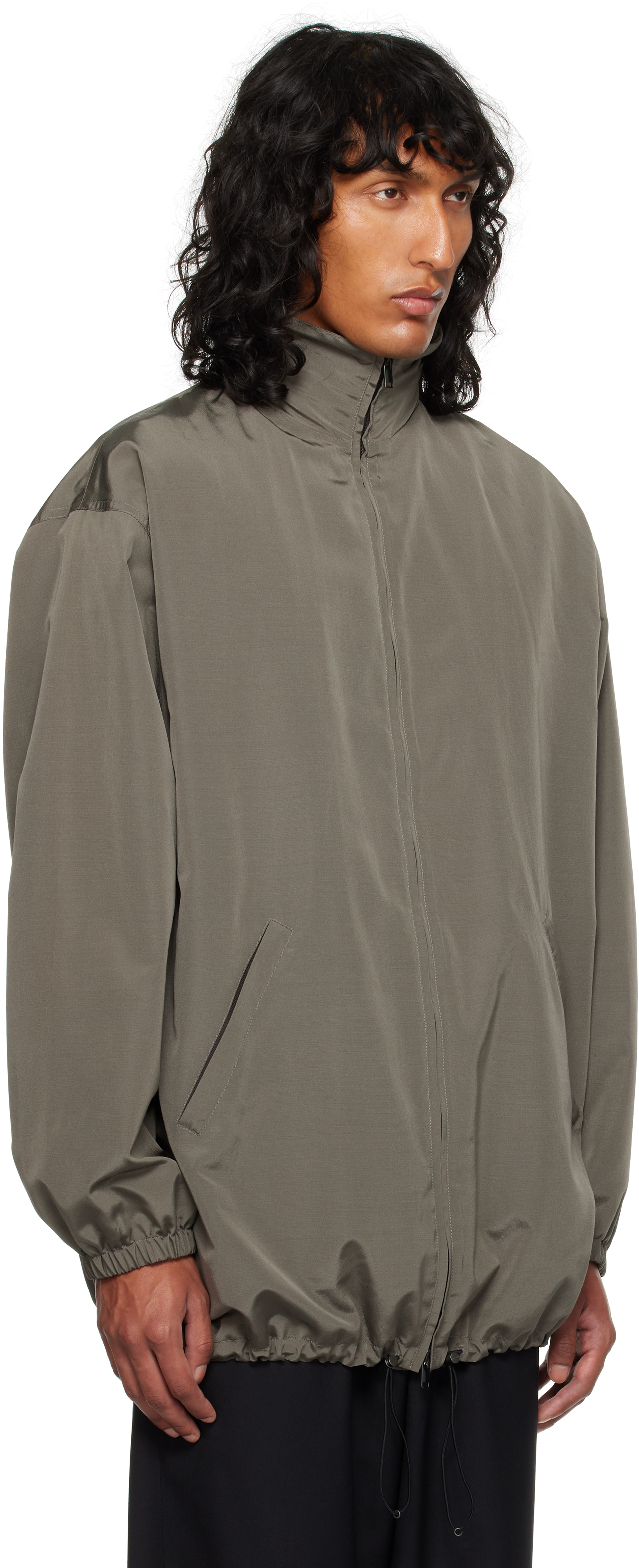 The Row Gray Chon Jacket In Gye Grey Sepia