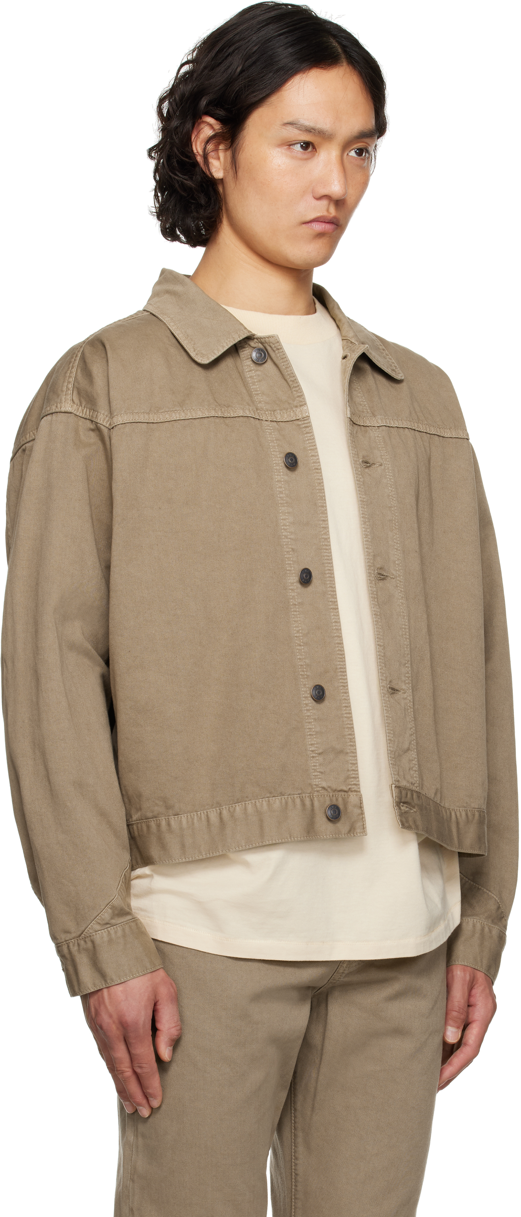 The Row Taupe Marcus Jacket In Tau Taupe