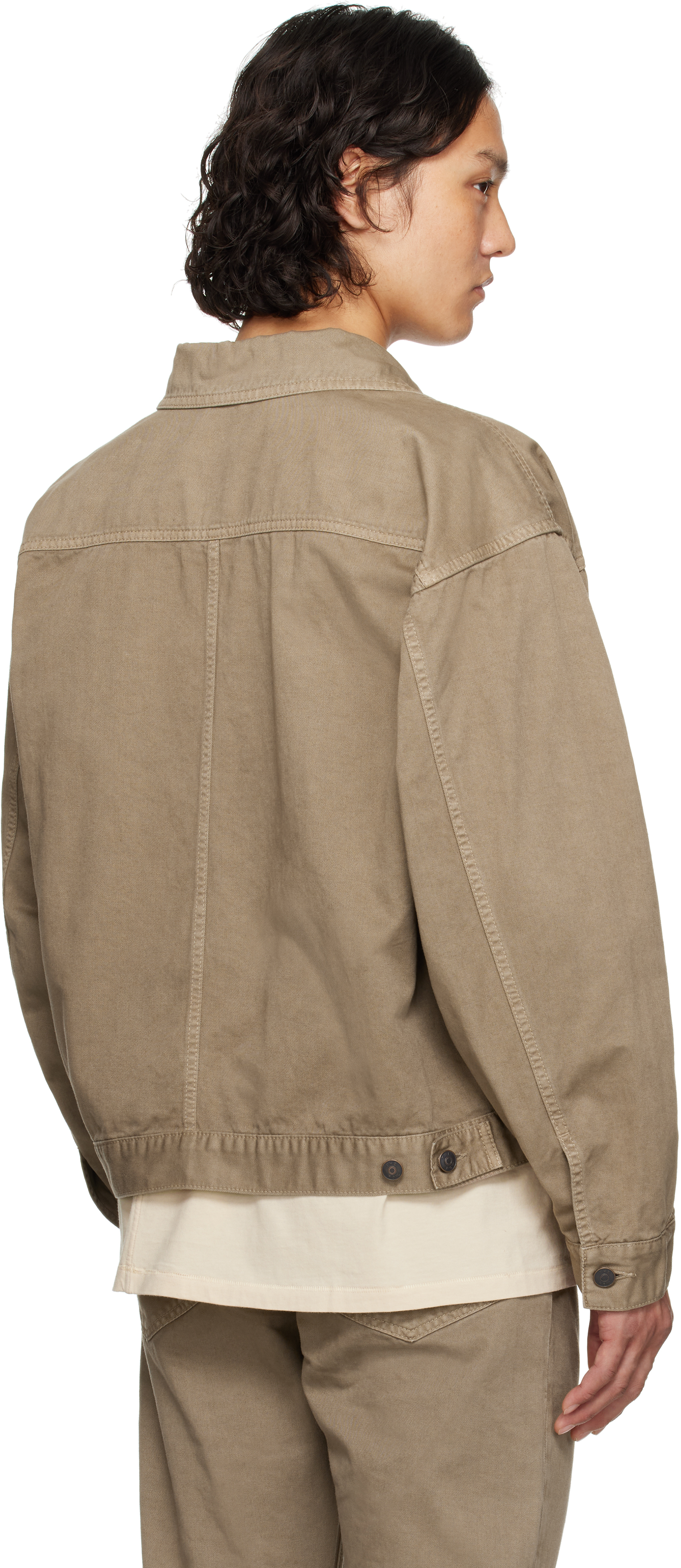 The Row Taupe Marcus Jacket In Tau Taupe