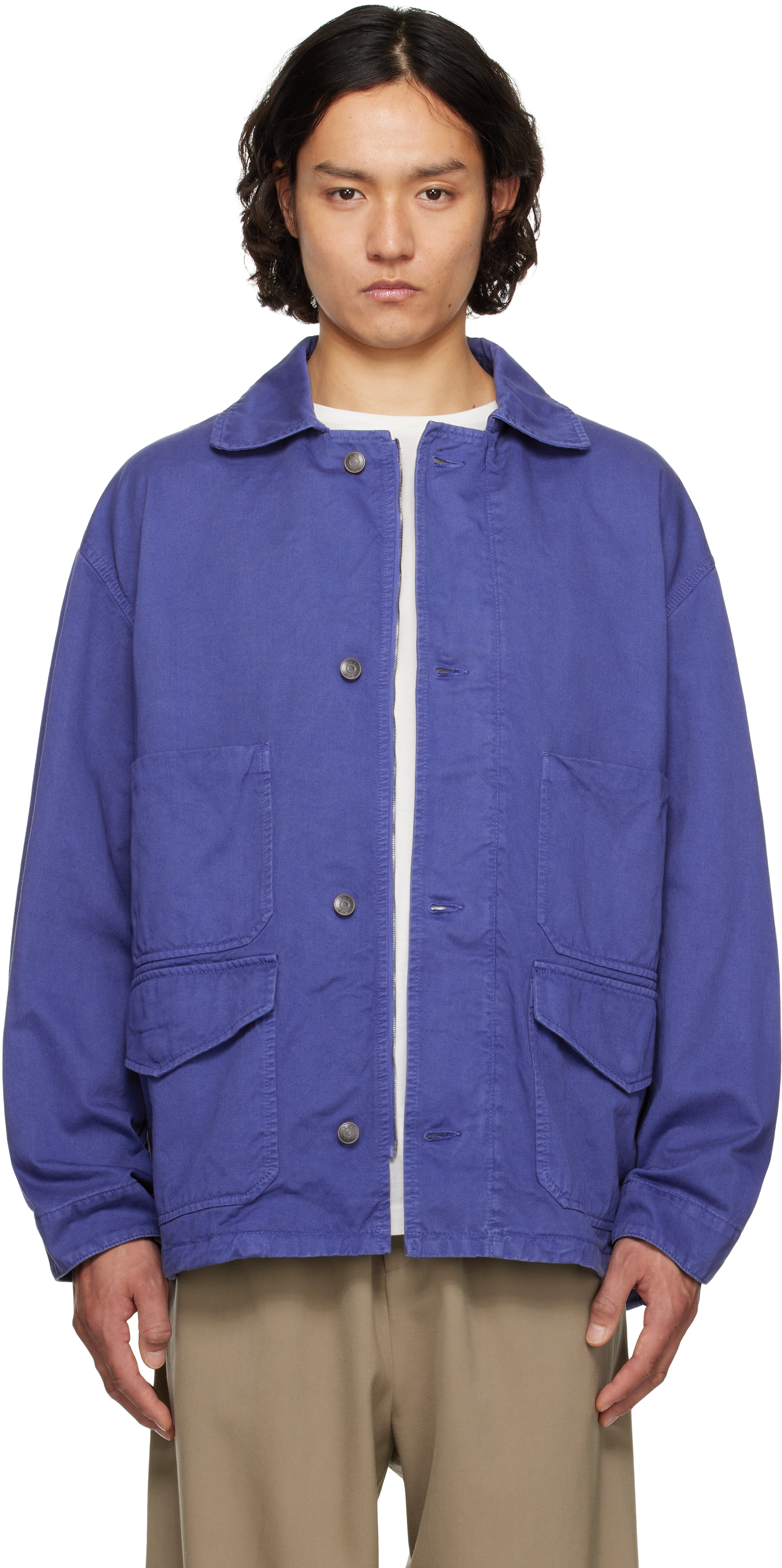 The Row: Blue Josha Jacket | SSENSE Canada