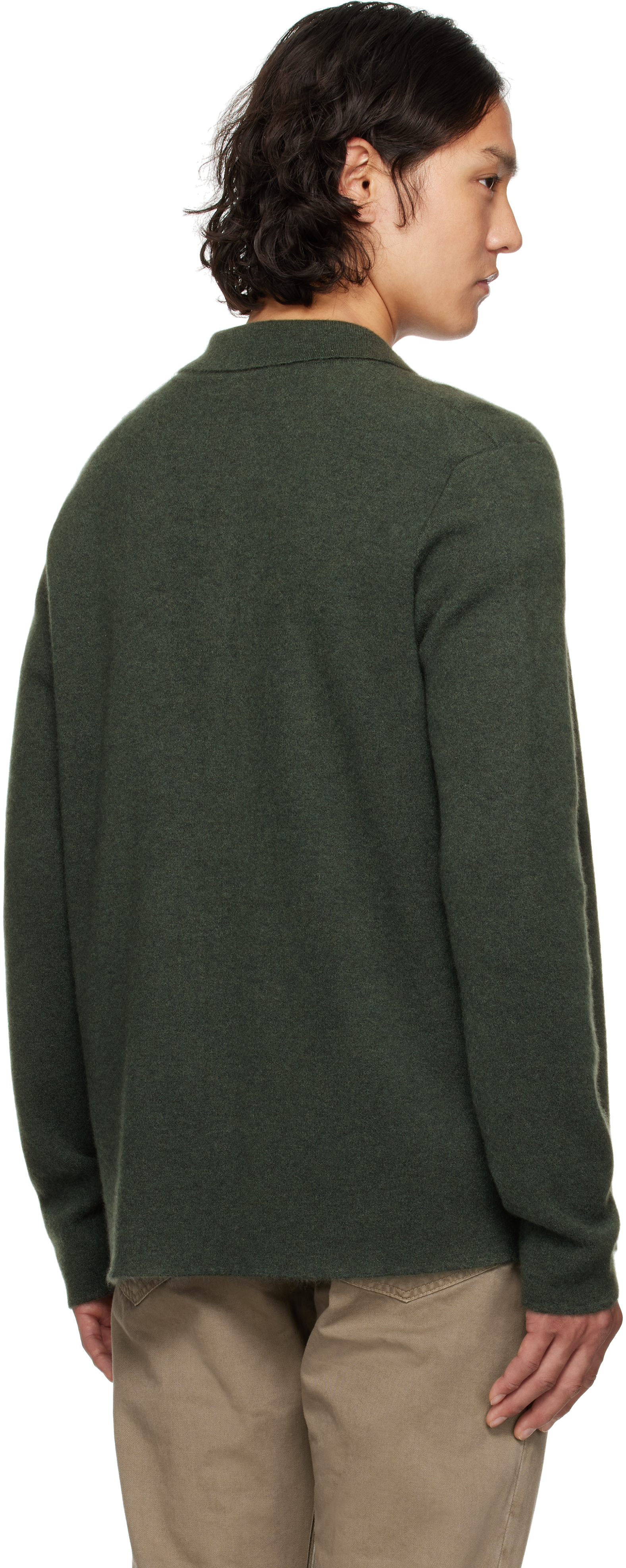 The Row Green Iverson Jacket In Frg Forest Green