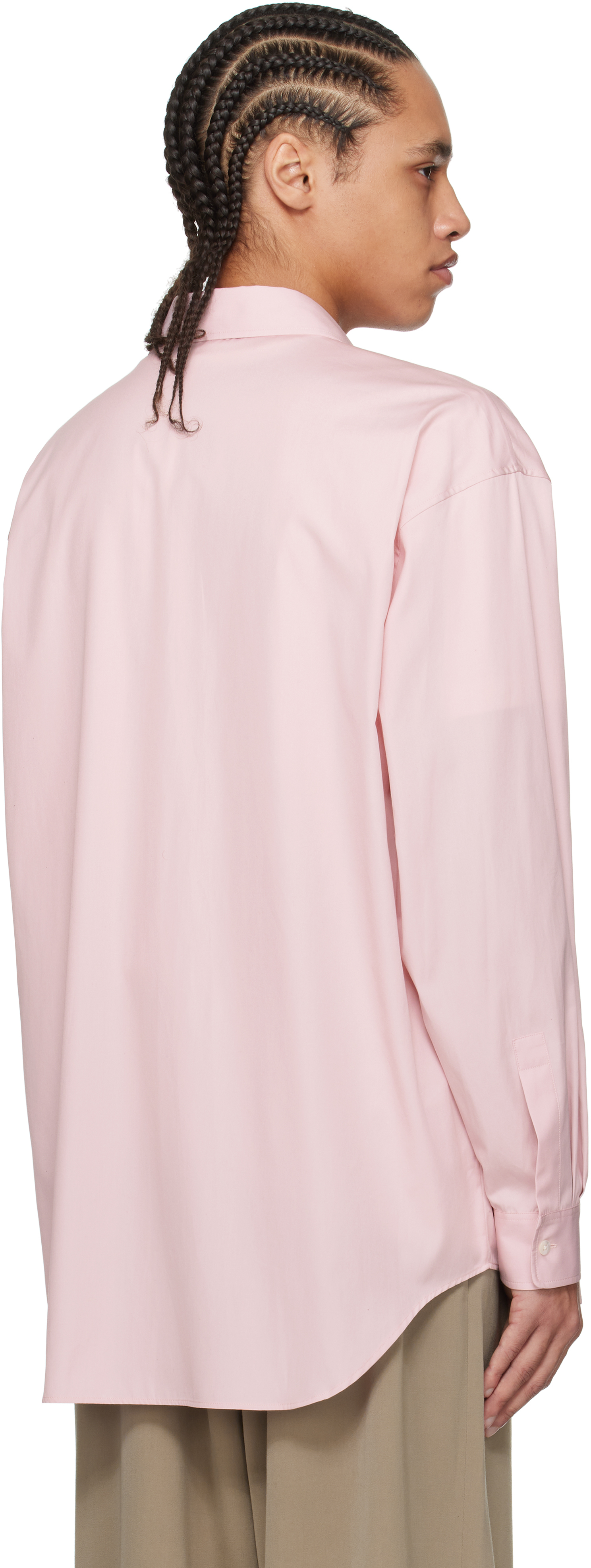 The Row Penn Cotton Poplin Shirt In Pnk Pink