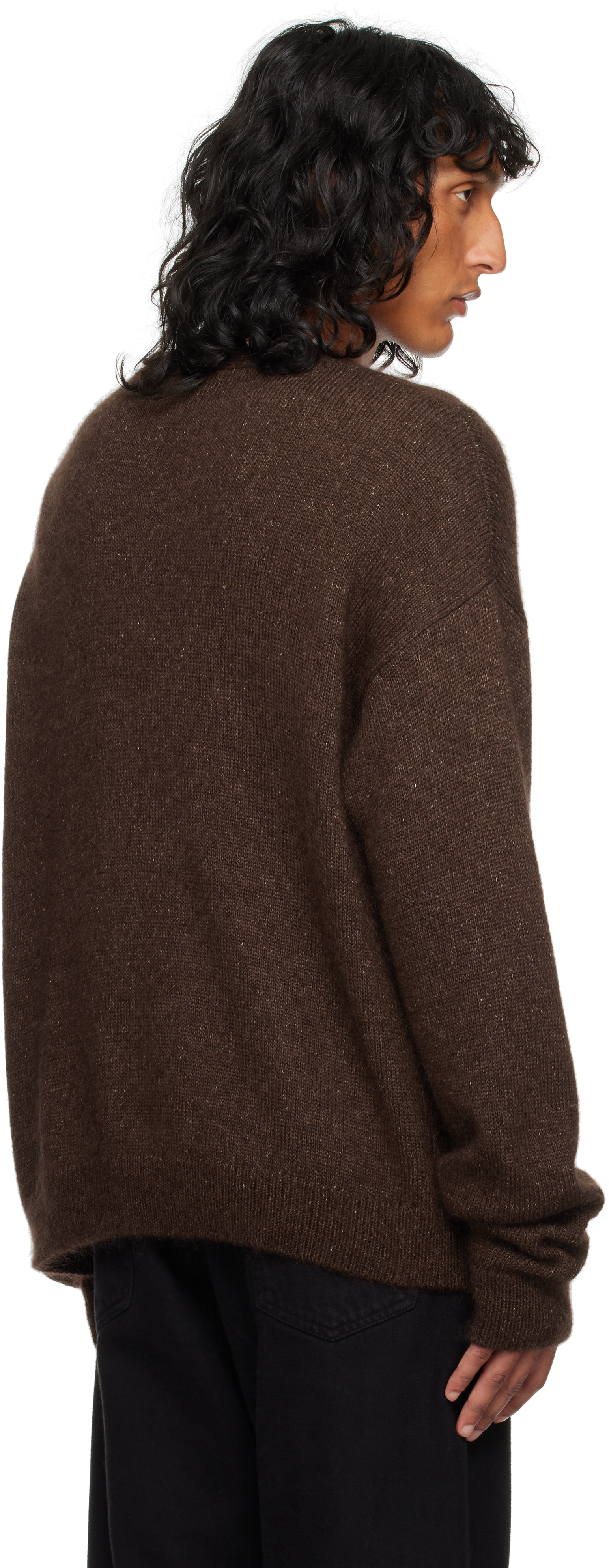 The Row Brown Howser Cardigan In Brm Brown Melange