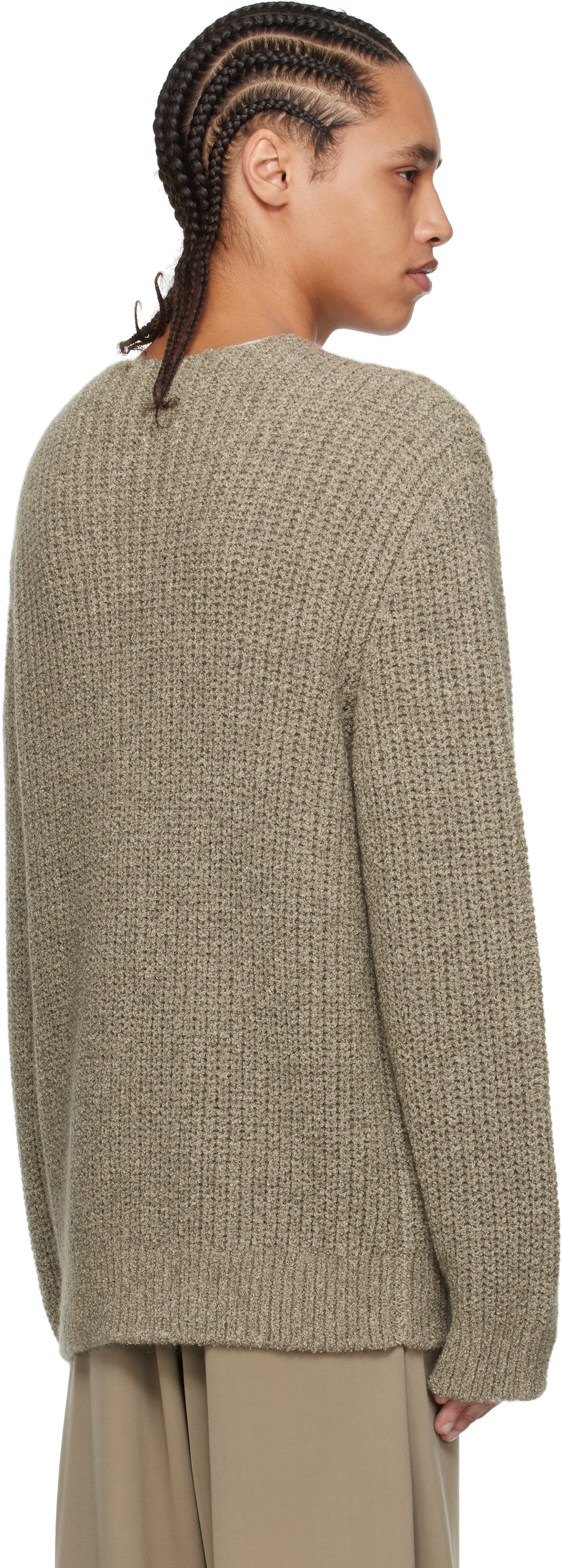 The Row Khaki Gert Cardigan In Mlg Military Green