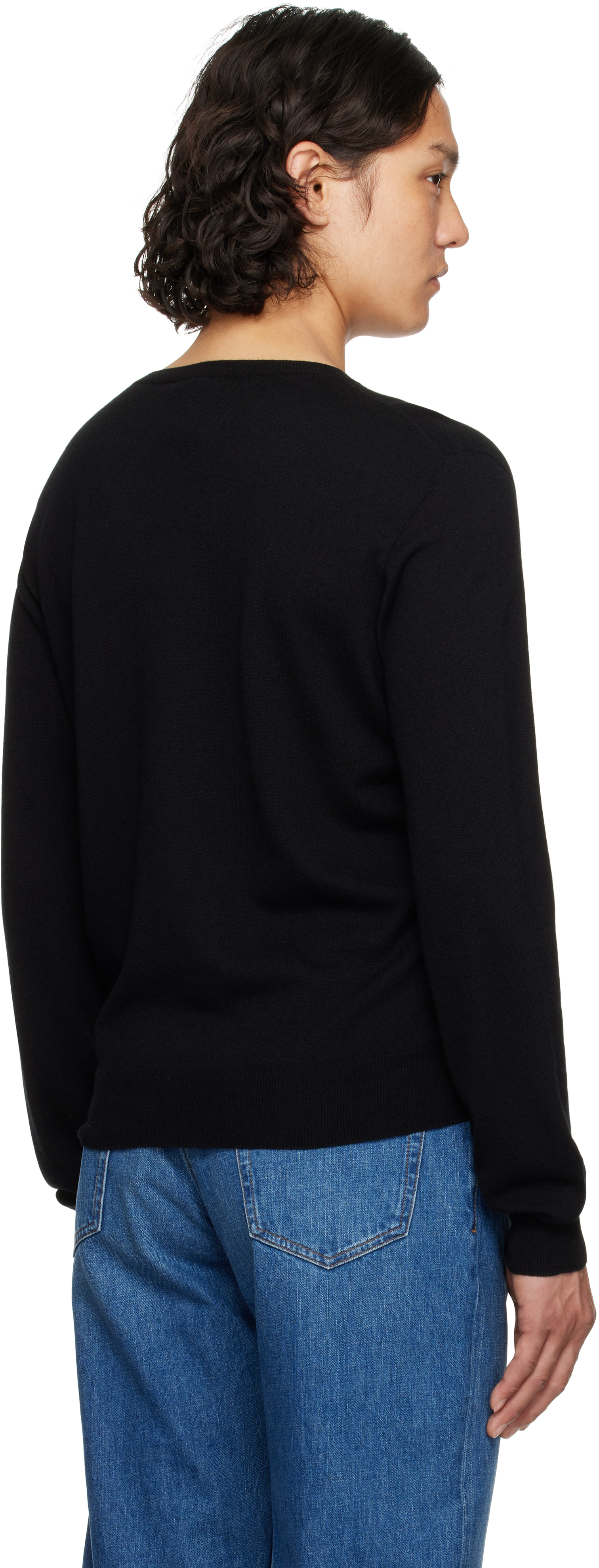 The Row Black Rowley Sweater In Blk Black