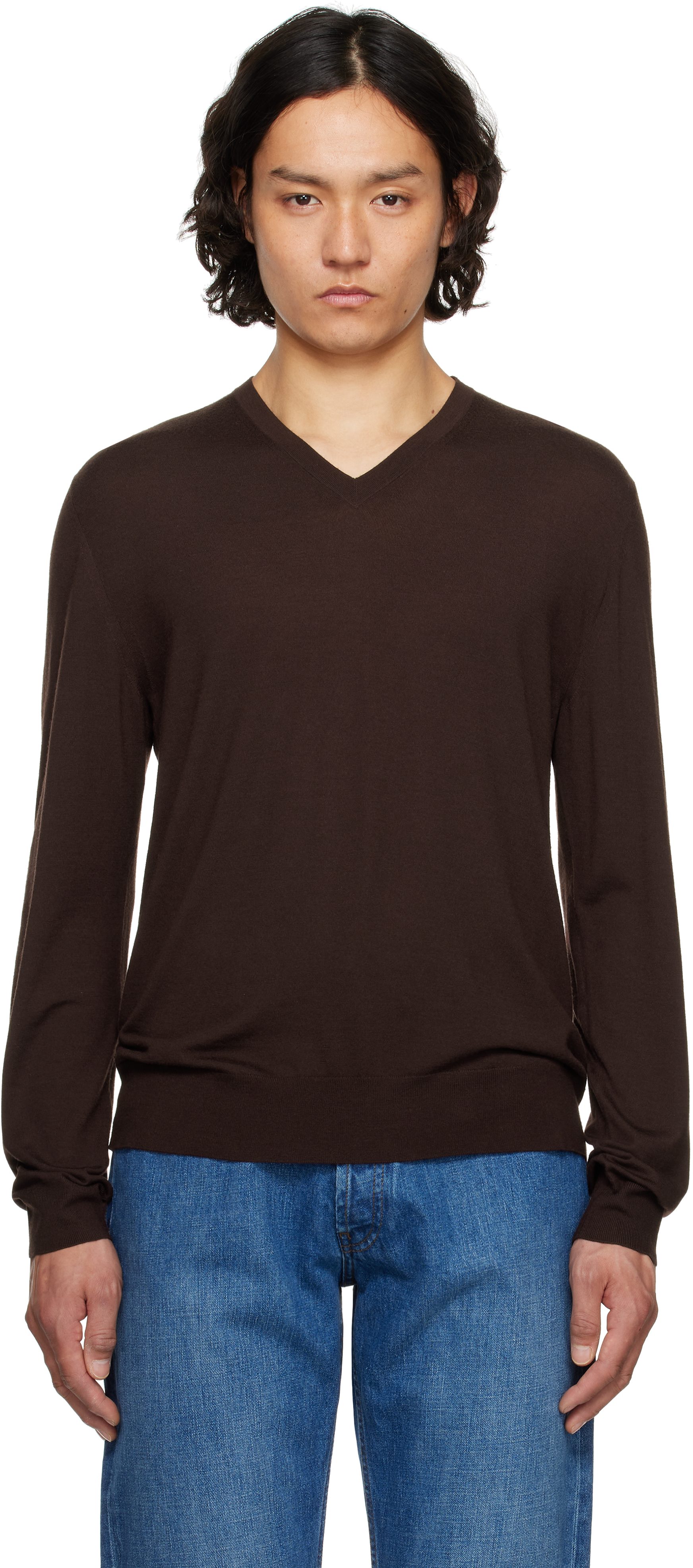 スウェット・トレーナー [The Row] Dimarco Sweater in Wool Dimarco Sweater Black in Wool – The Row
