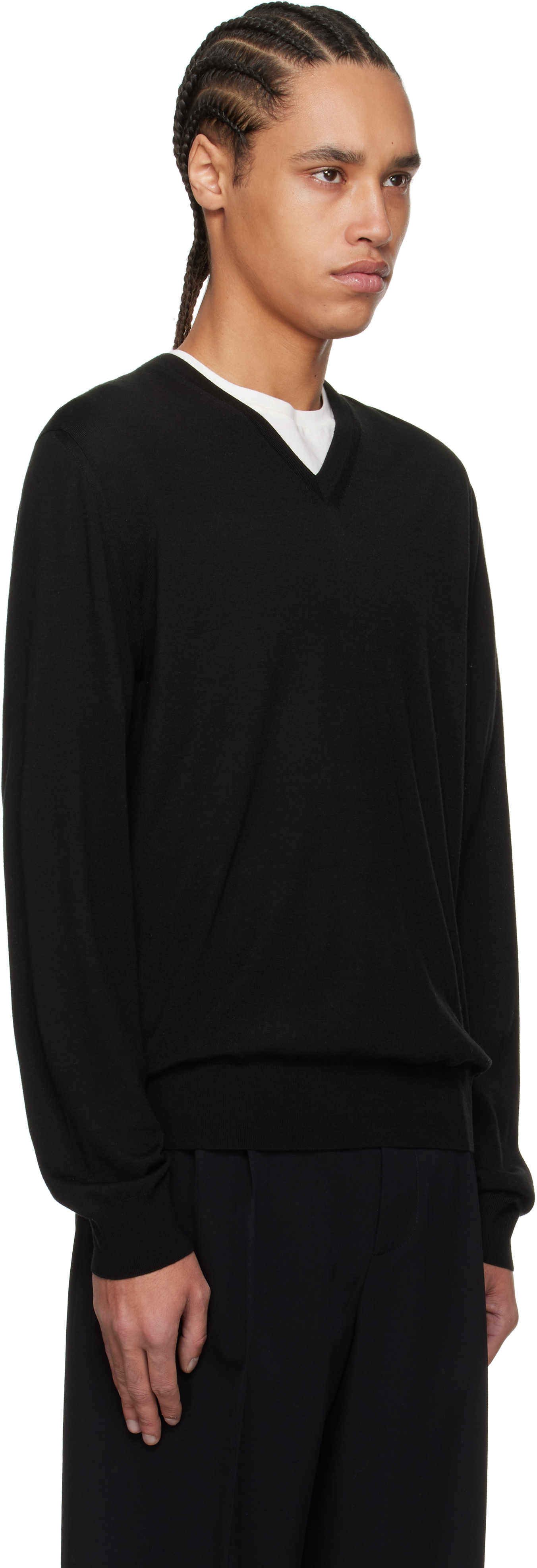 The Row Black Dimarco Sweater In Blk Black