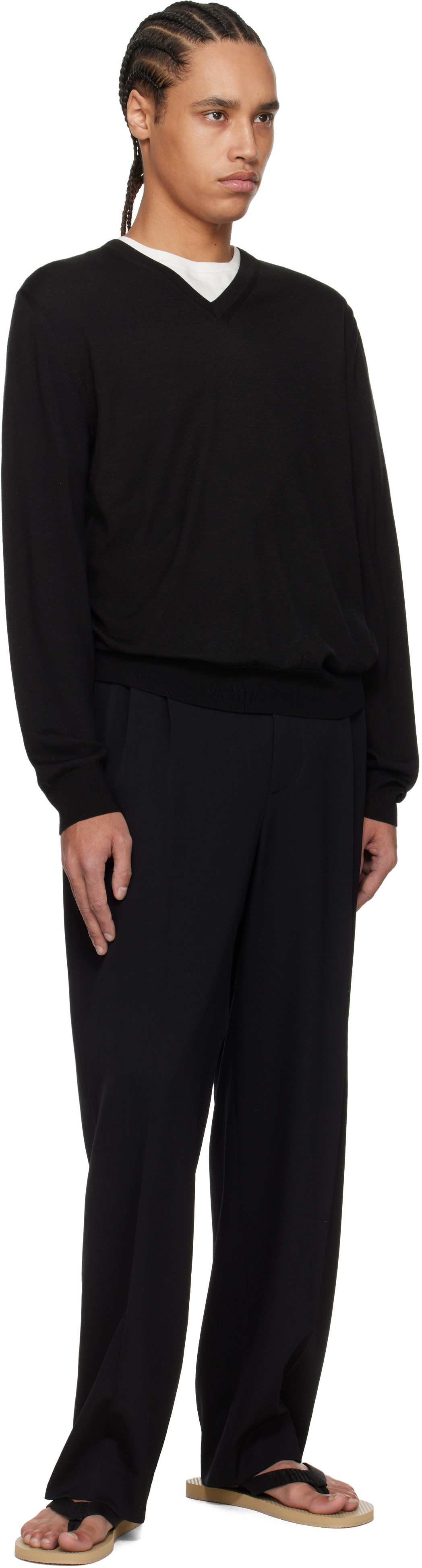 The Row Black Dimarco Sweater In Blk Black
