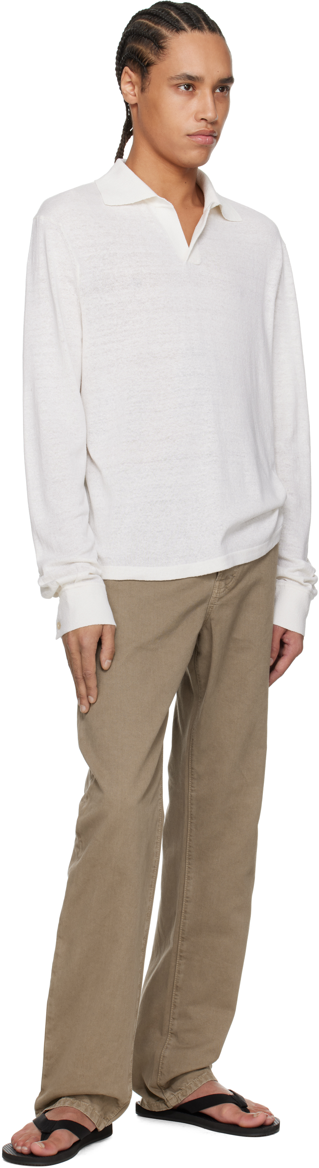 The Row White Stafford Polo In Wht White