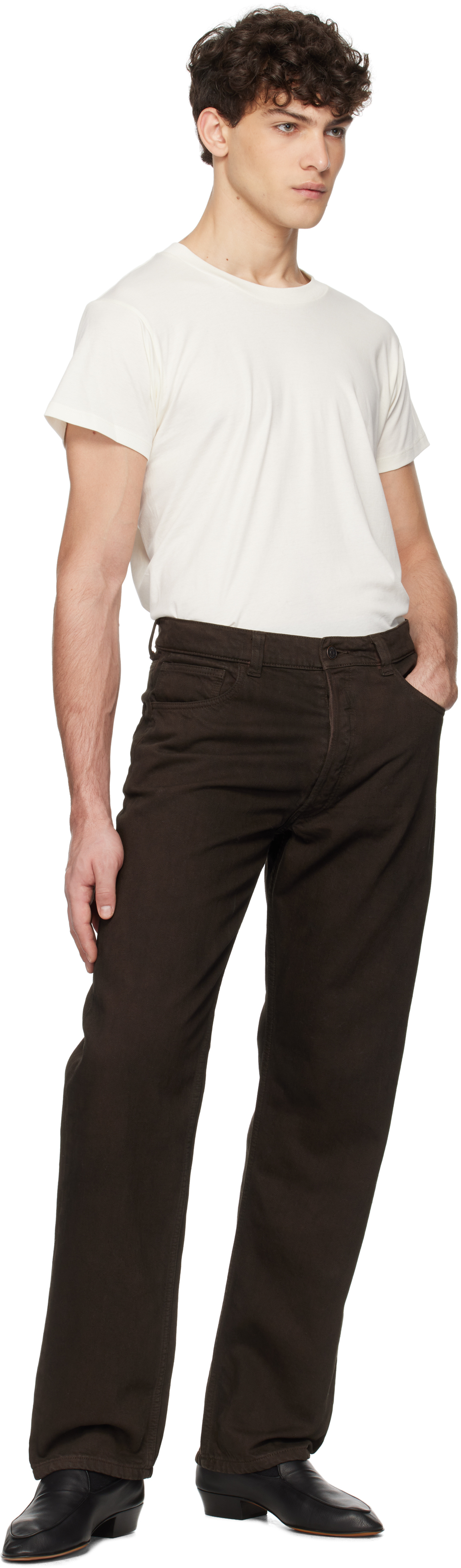 The Row Off-white Blaine T-shirt In Wht White