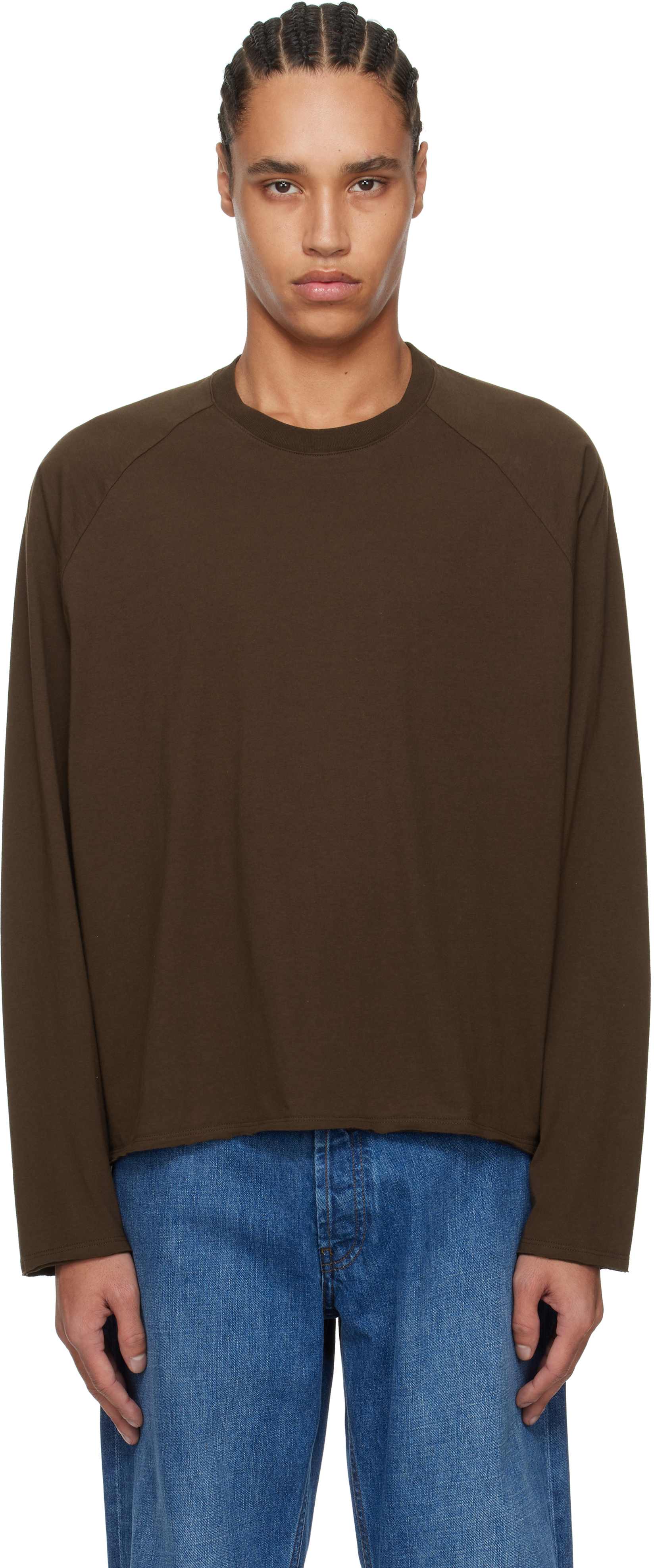 The Row Brown Jameson T-shirt In Dak Dark Coffee