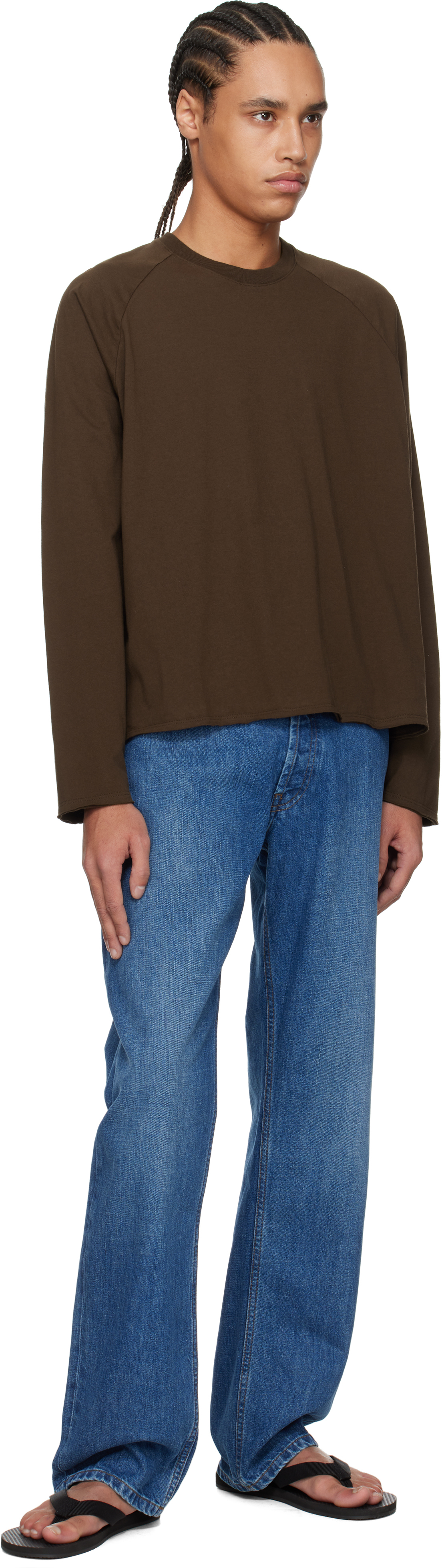 The Row Brown Jameson T-shirt In Dak Dark Coffee