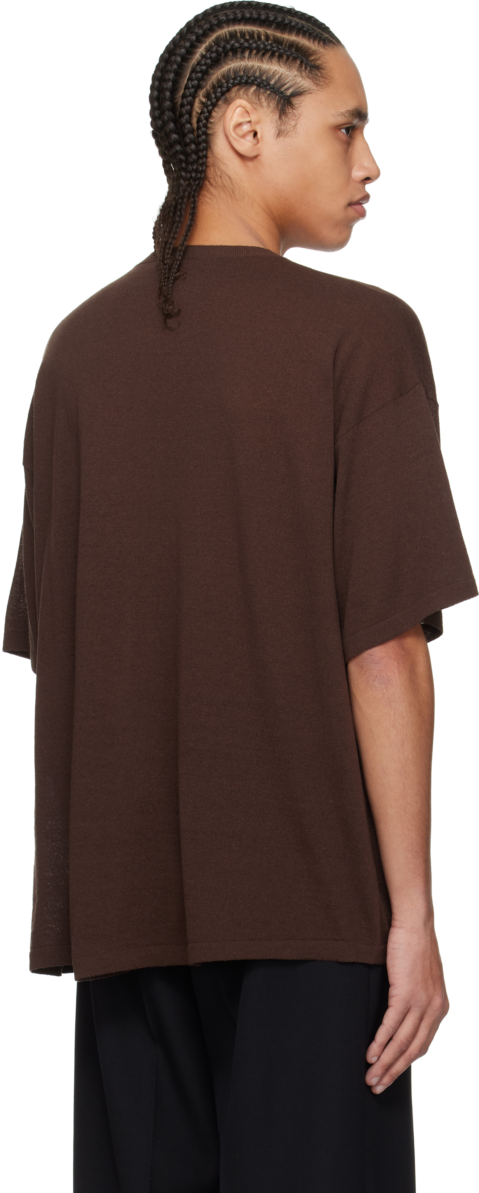 The Row Stockton Silk-blend Bourette T-shirt In Cho Chocolate