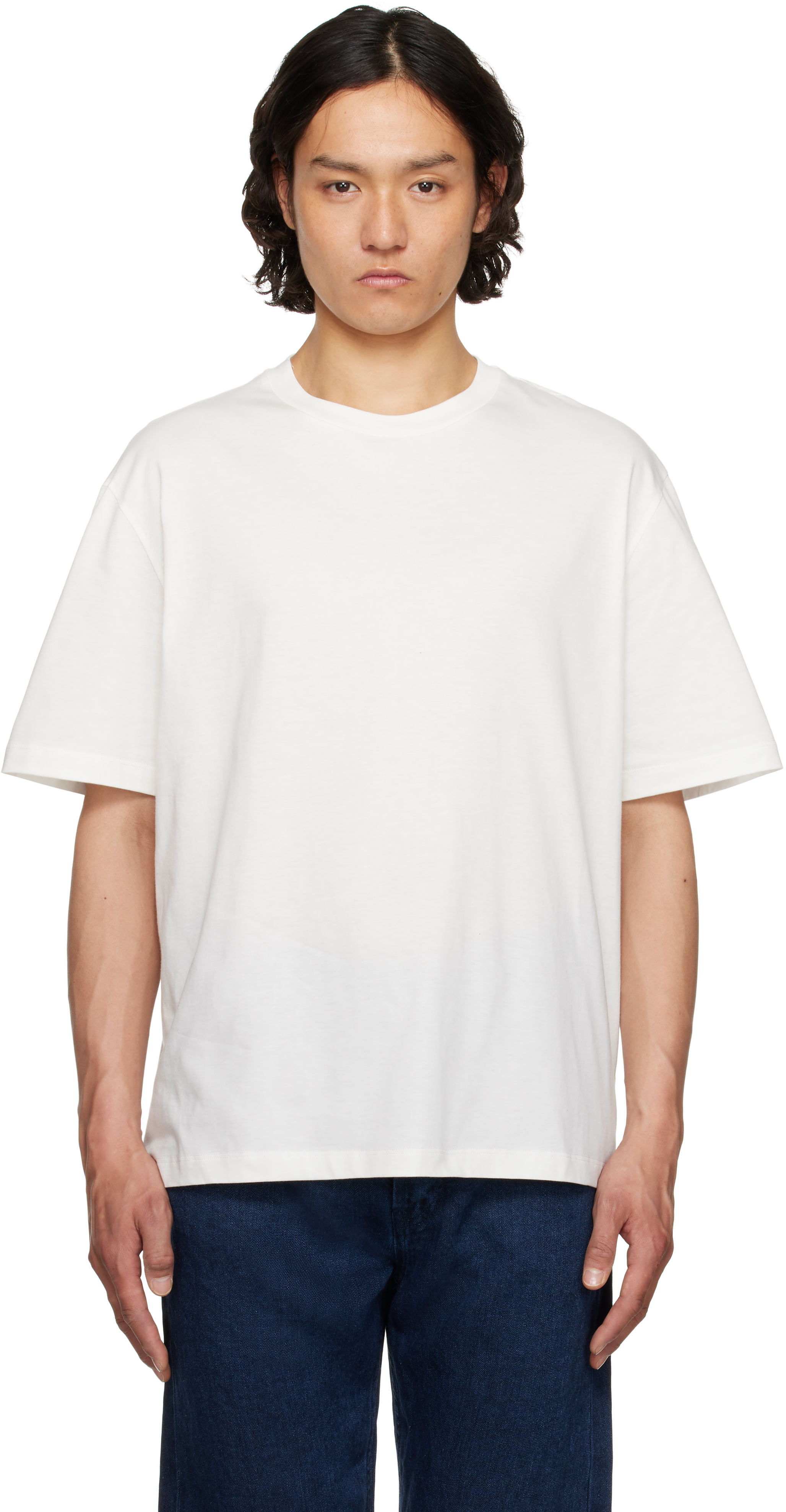 The Row Luke Soft Supima Cotton Jersey T-shirt In Wht White