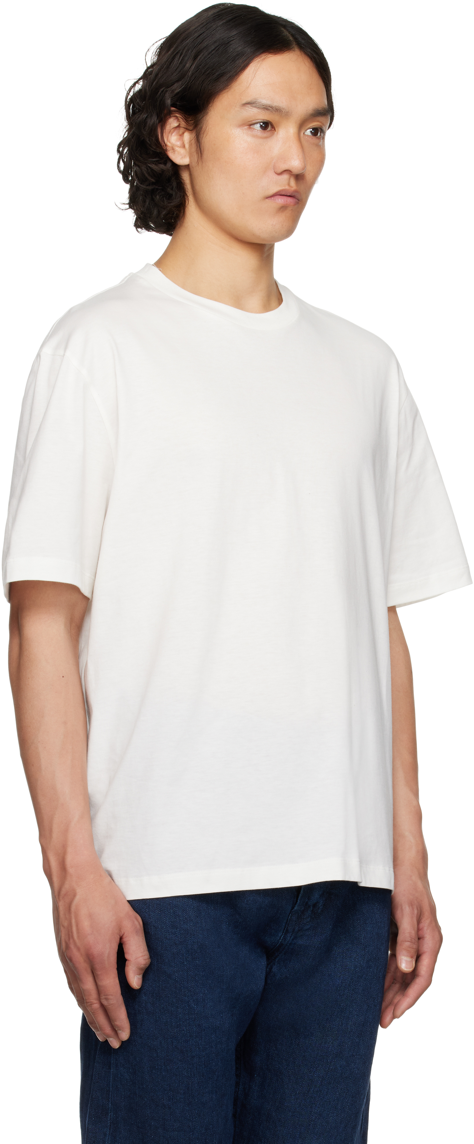 The Row Luke Soft Supima Cotton Jersey T-shirt In Wht White