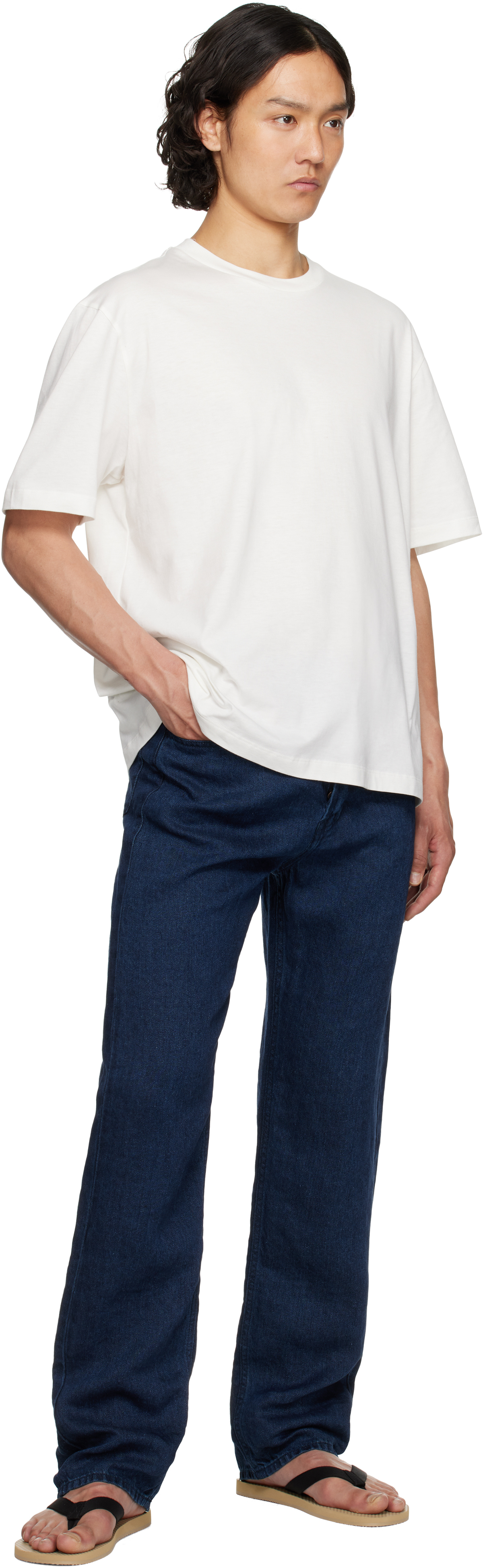 The Row Luke Soft Supima Cotton Jersey T-shirt In Wht White