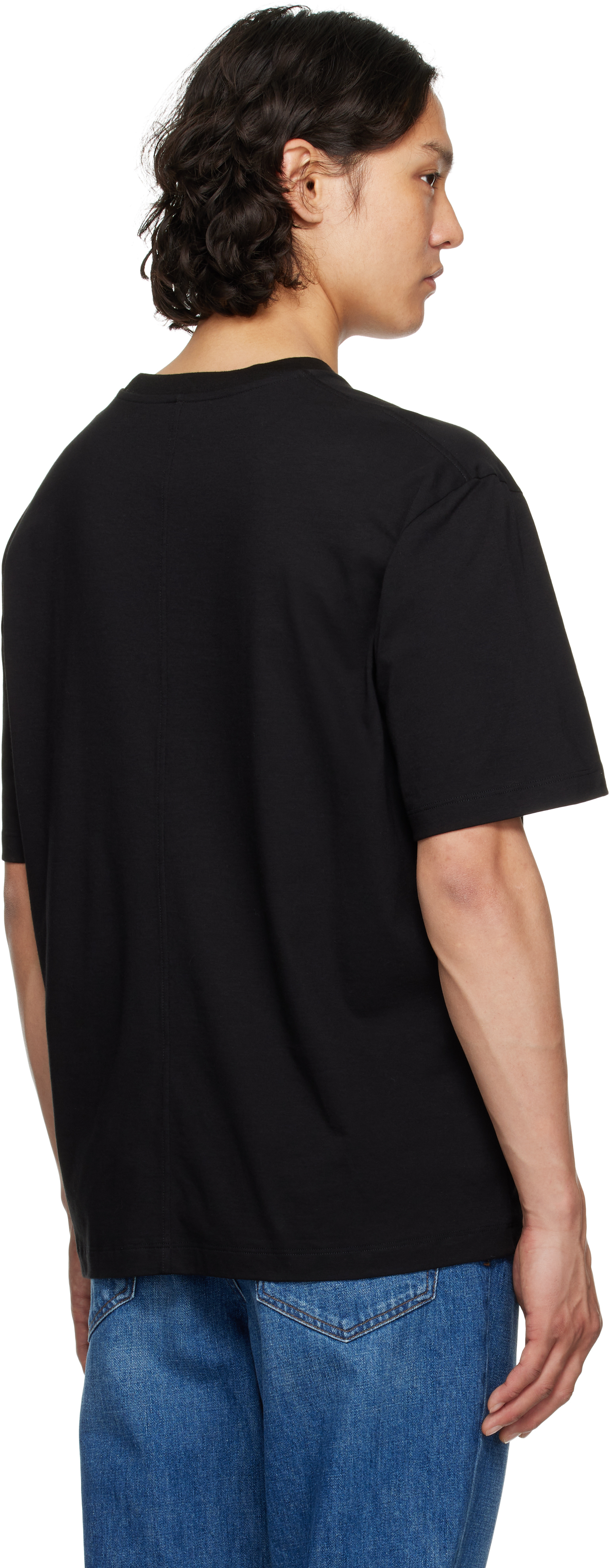 The Row 'supima Cotton Luke T-shirt In Blk Black