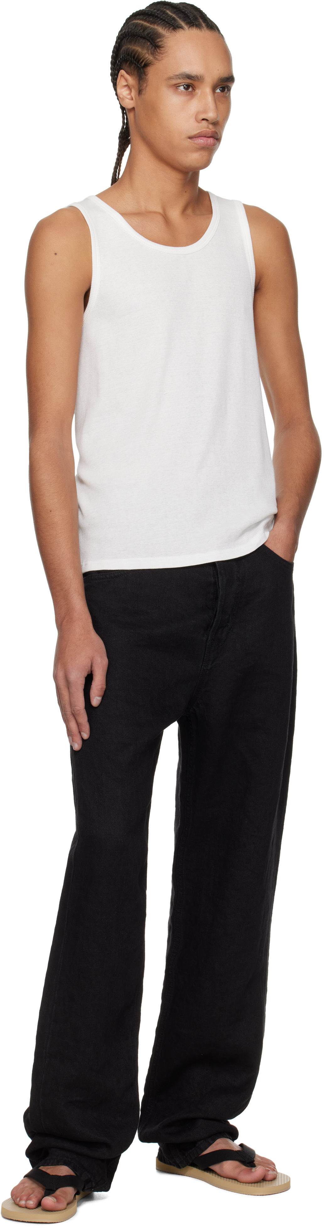 The Row White Solstice Tank Top In Wht White