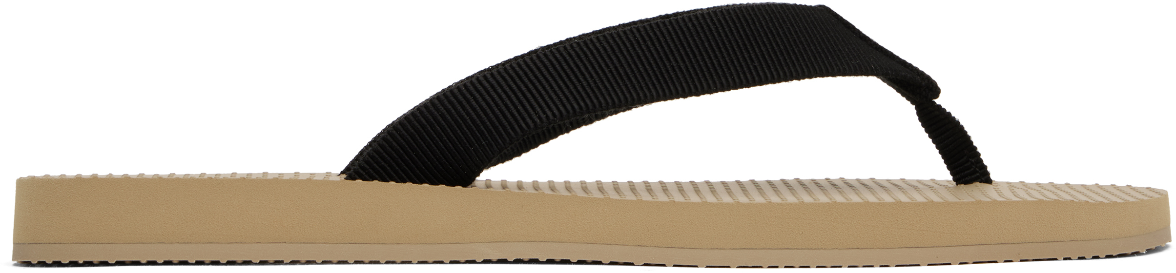 Beige & Black Dune Classic Flip-Flops