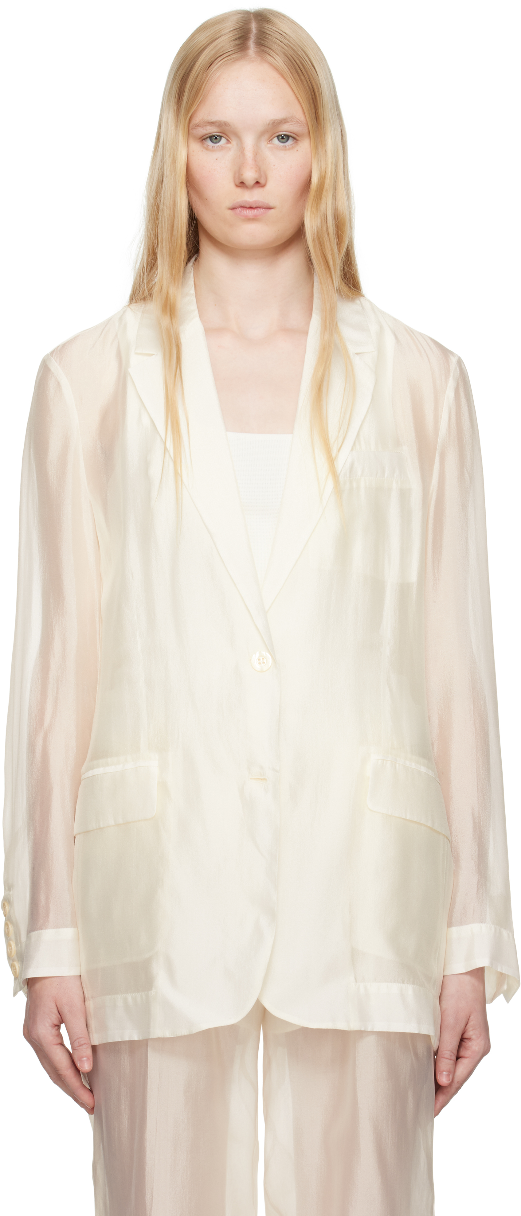 The Garment Off-white Gilian Blazer In 001 Cream