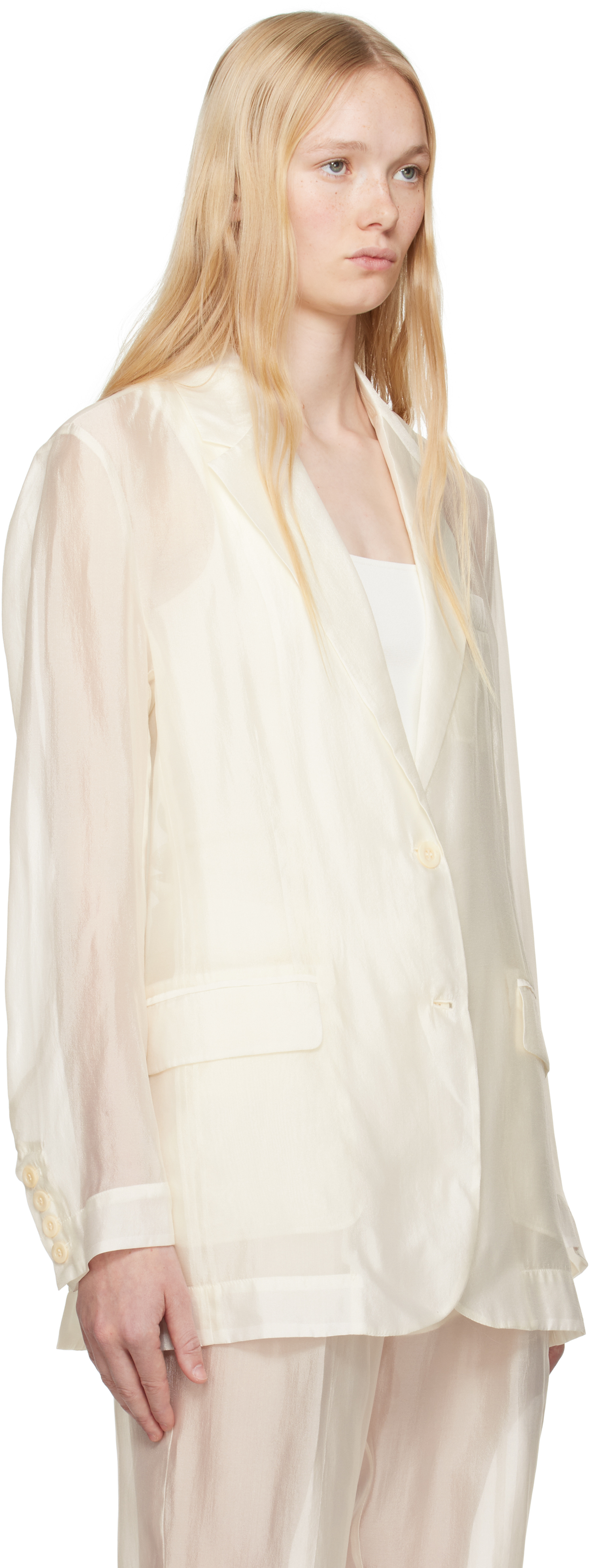 The Garment Off-white Gilian Blazer In 001 Cream