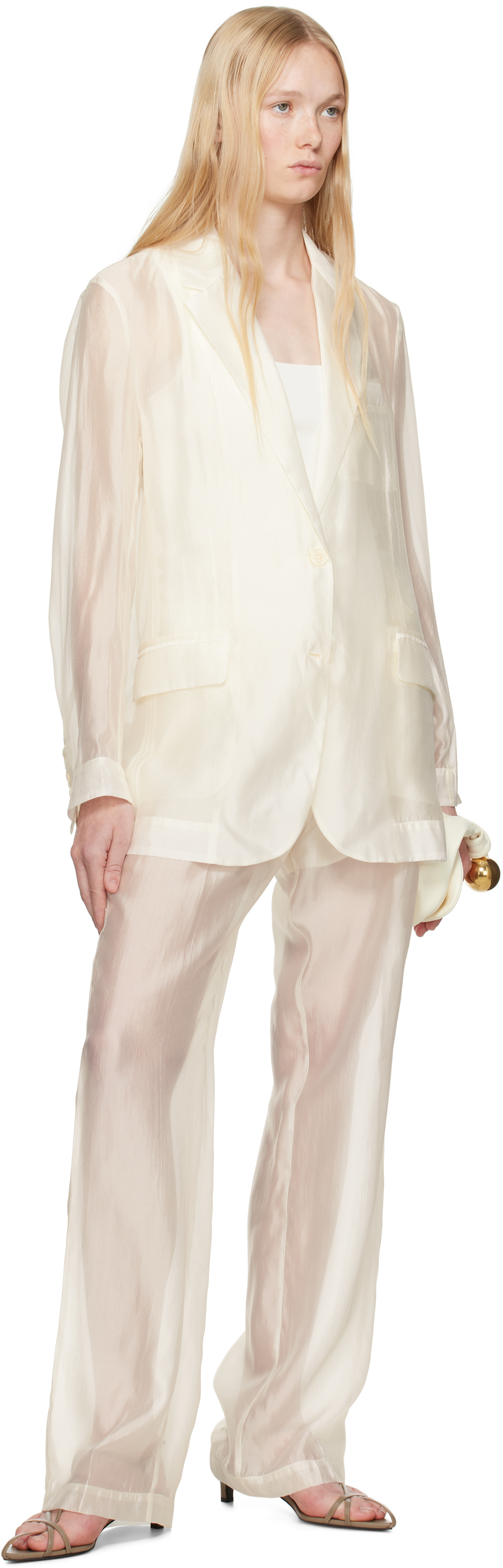 The Garment Off-white Gilian Blazer In 001 Cream