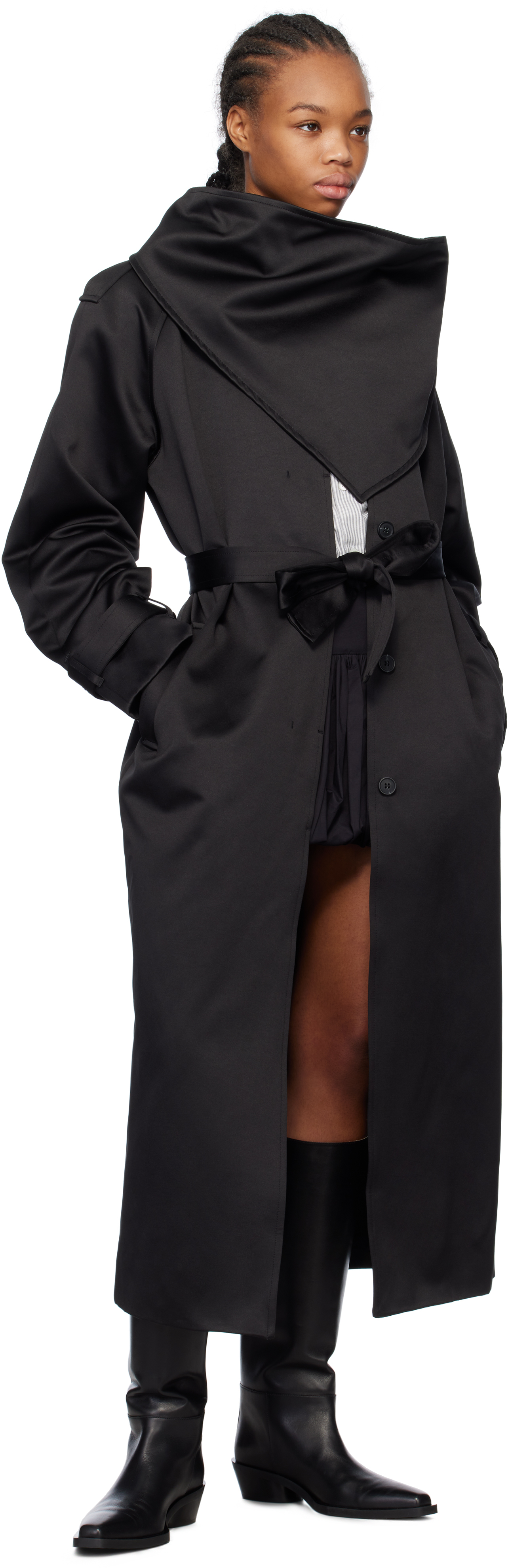 The Garment Black Kelly Trench Coat In Black 050