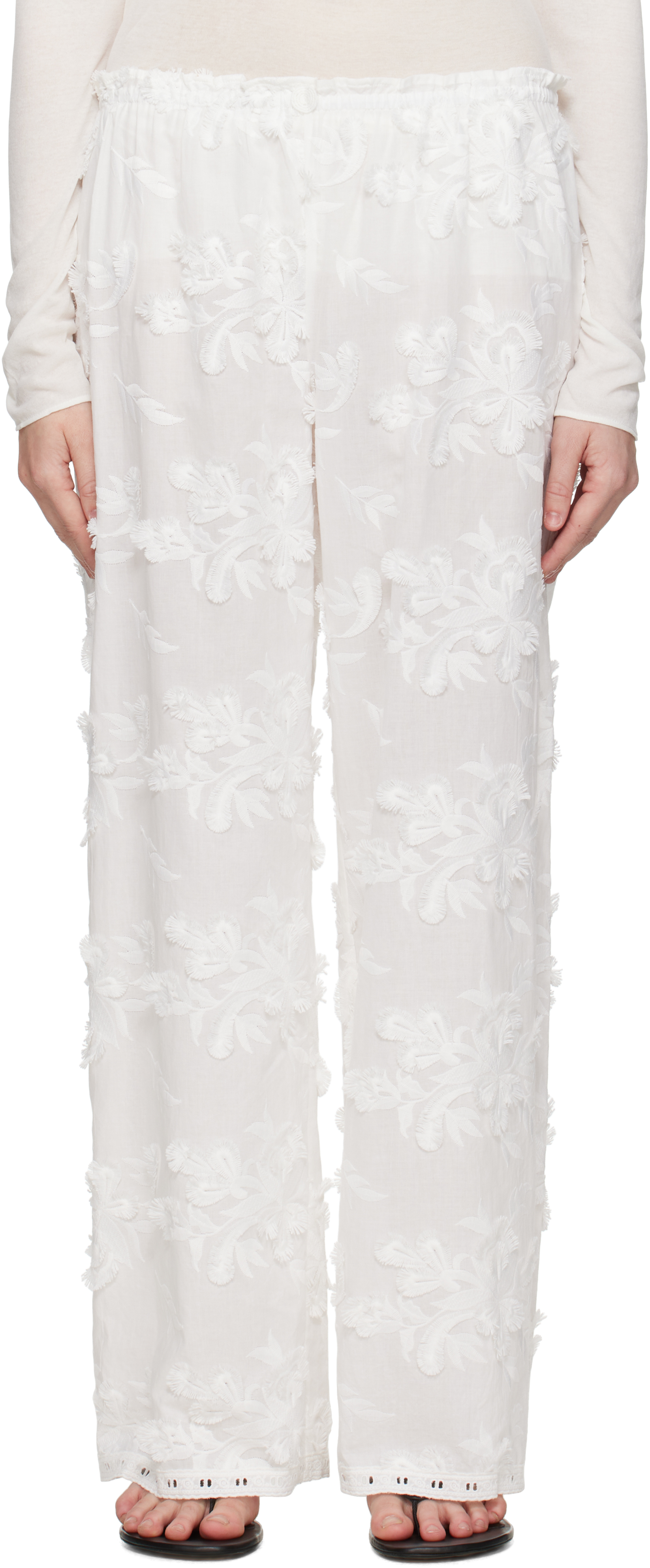 パンツ THE GARMENT Women Straight Pants 20391CO 001 WHITE THE GARMENT: Pants woman - White | The Garment pants 20391