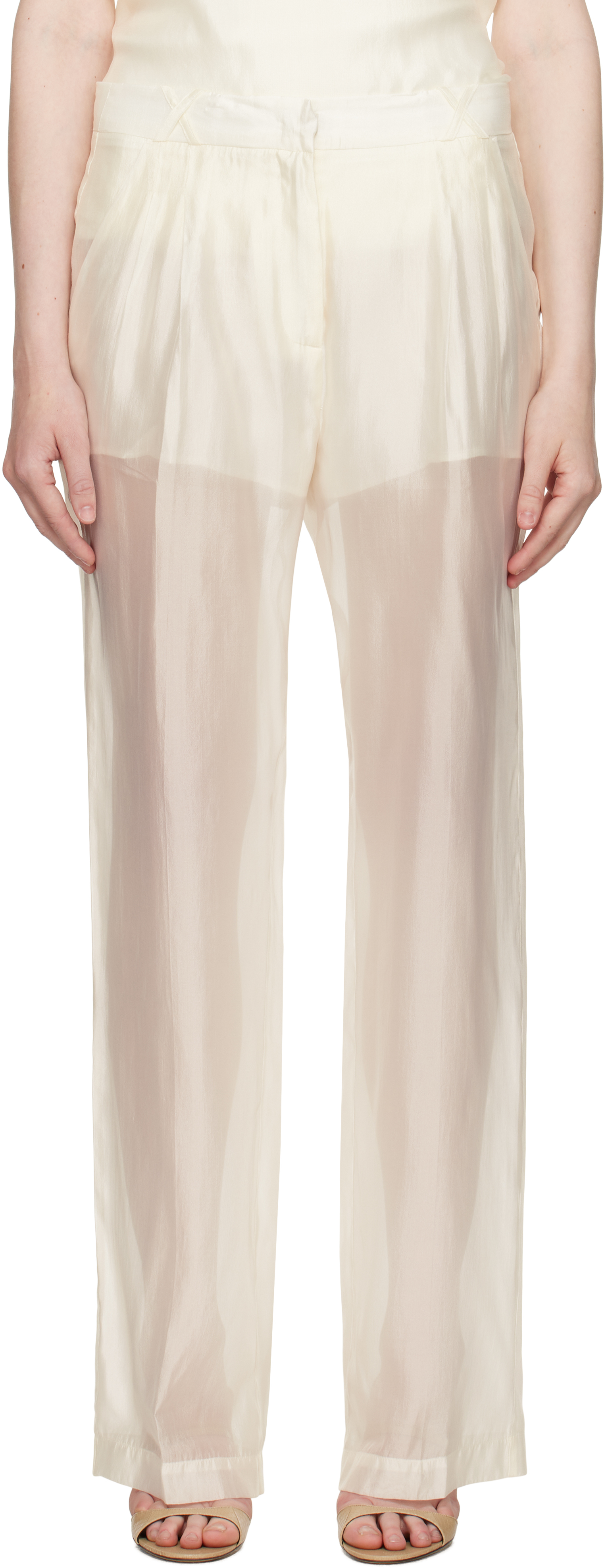 Shop The Garment Off-white Gilian Trousers In 001 Cream