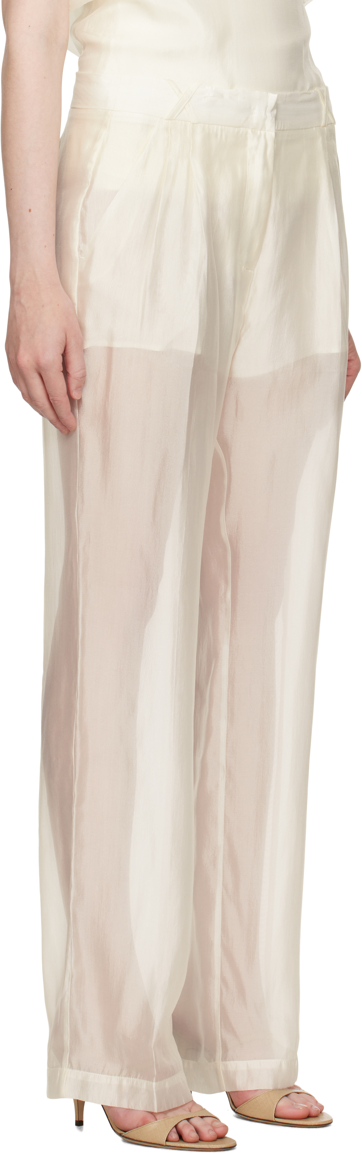Shop The Garment Off-white Gilian Trousers In 001 Cream