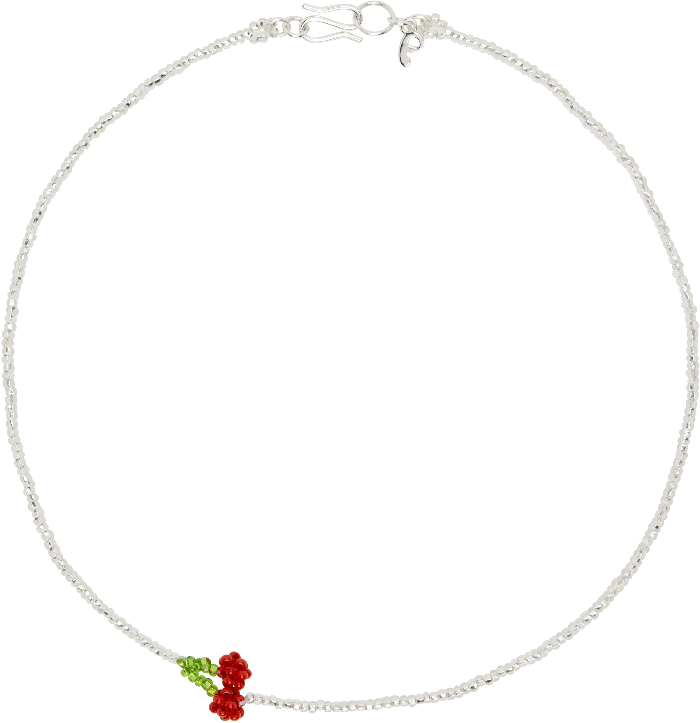 【関税込み】Pura Utz ホワイト&レッド Cherry ネックレス Pura Utz necklaces for Women | SSENSE Canada