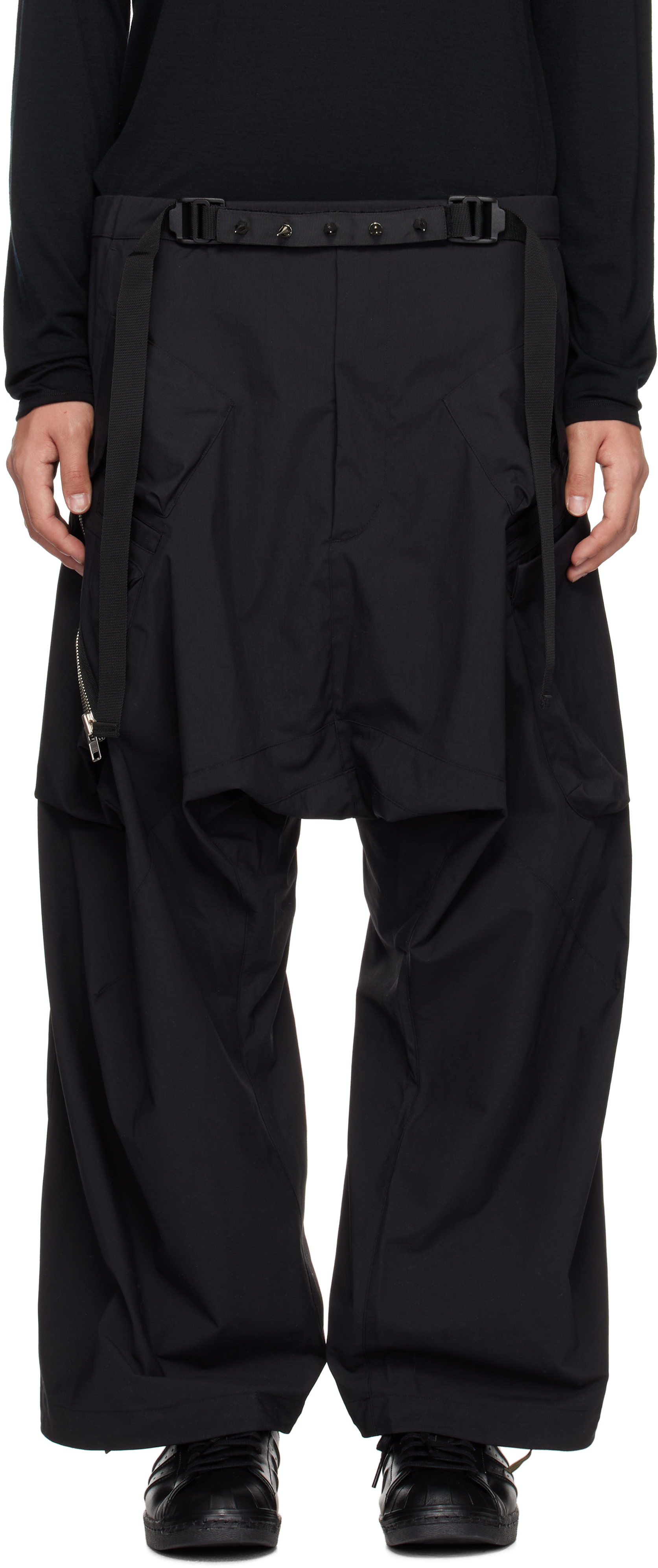 【関税込み】ACRONYM ブラック P30AL-E カーゴパンツ ACRONYM アクロニウム FW24 ENCAPSULATED NYLON ULTRAWIDE