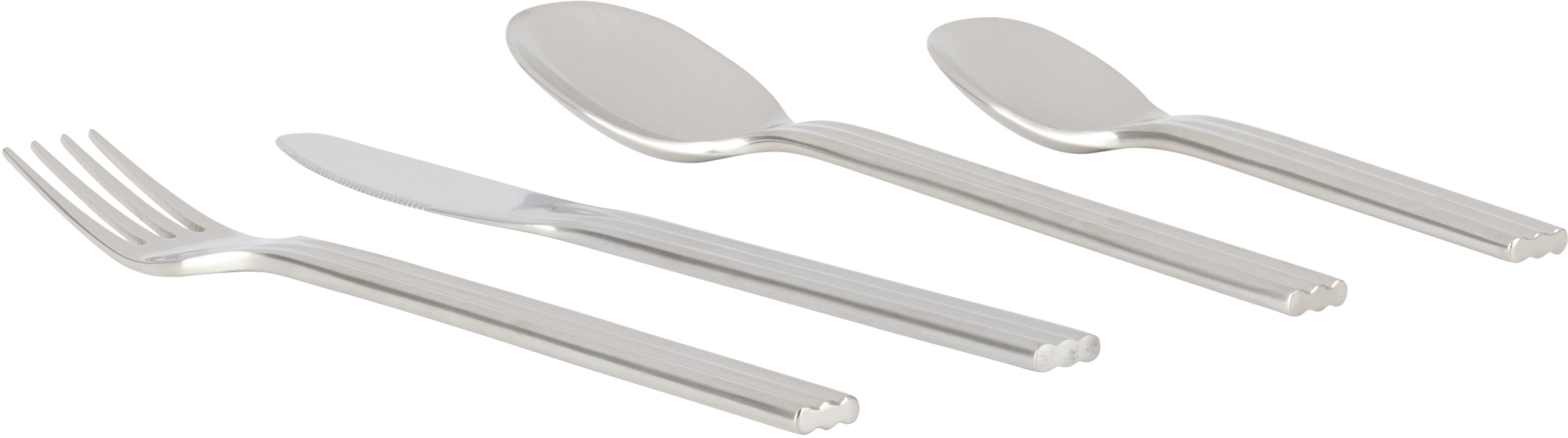 Service Projects Silver Canteen Brushed Flatware Set, 16 Pcs In Stainless Steel