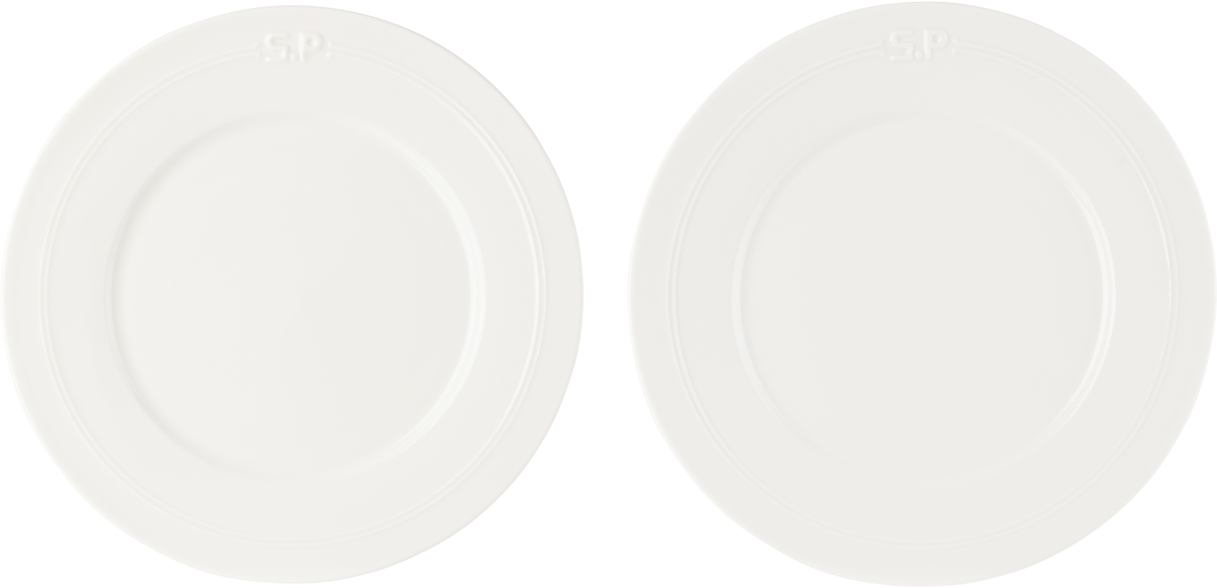 Service Projects White Métier Sp Embossed Dinner Plate Set In Metier