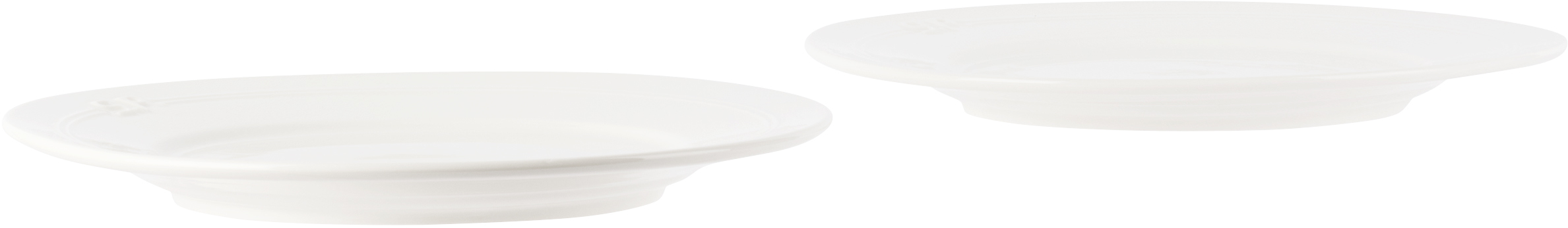 Service Projects White Métier Sp Embossed Dinner Plate Set In Metier