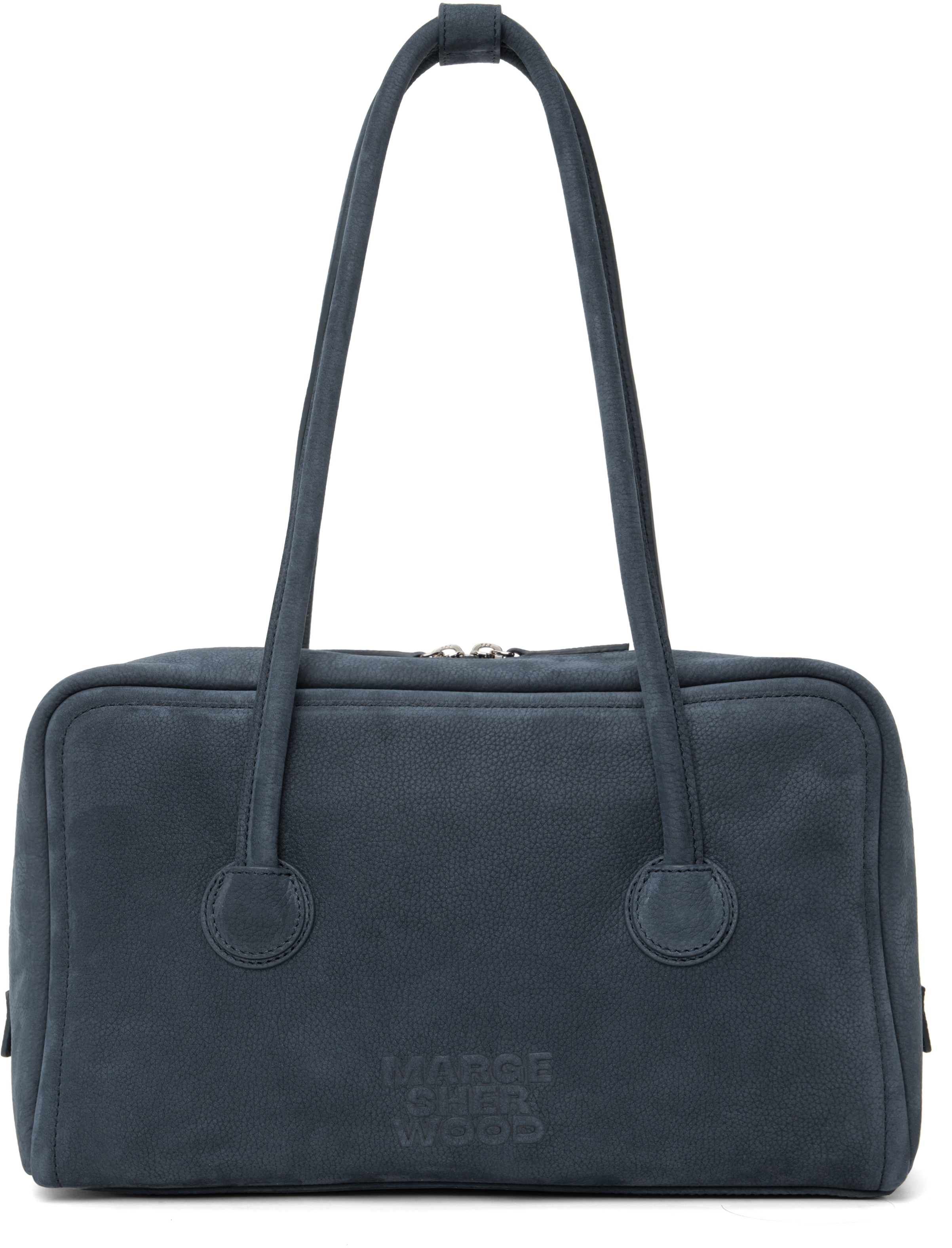 MARGESHERWOOD Navy Soft Boston Bag