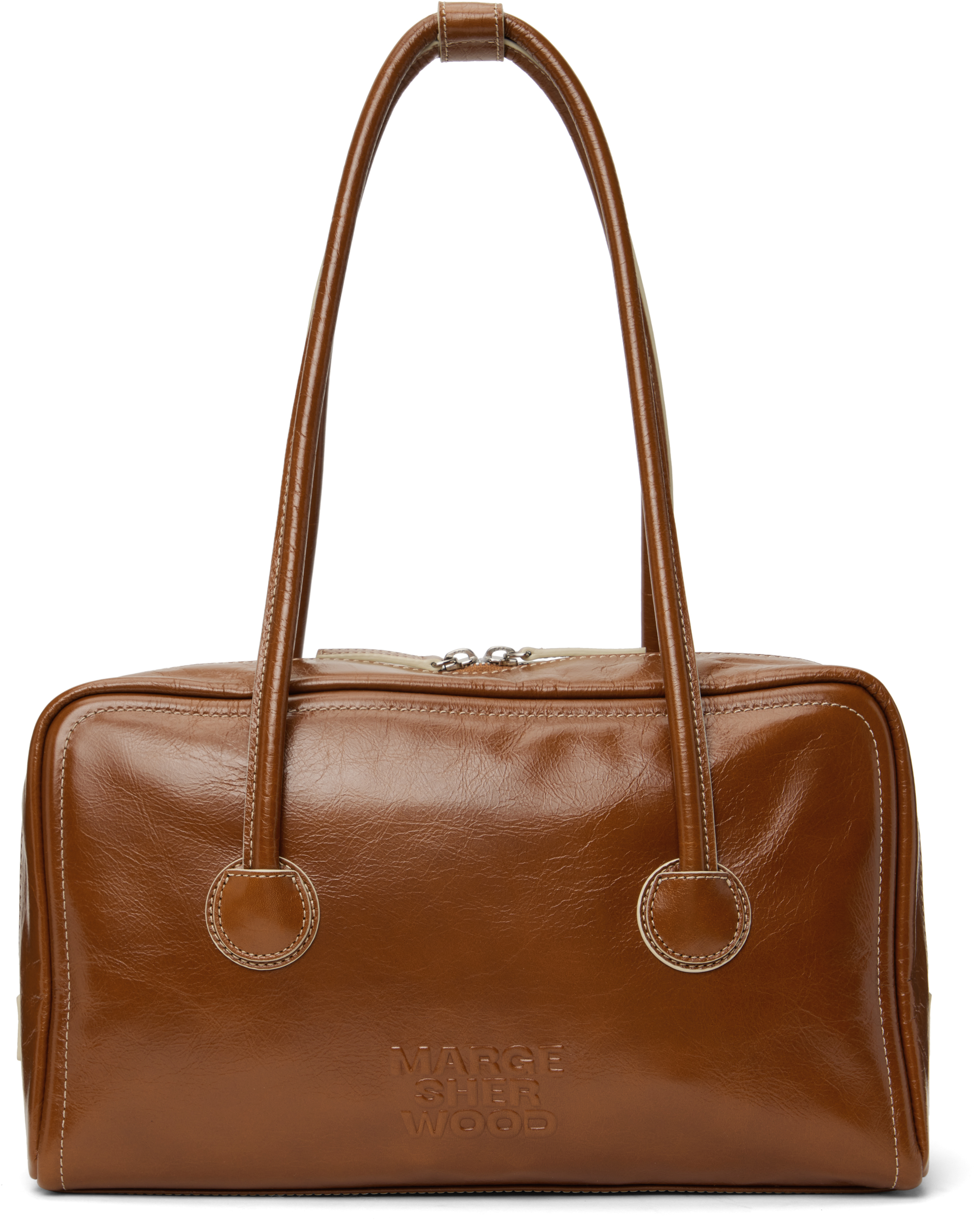 MARGESHERWOOD Brown Soft Boston Bag